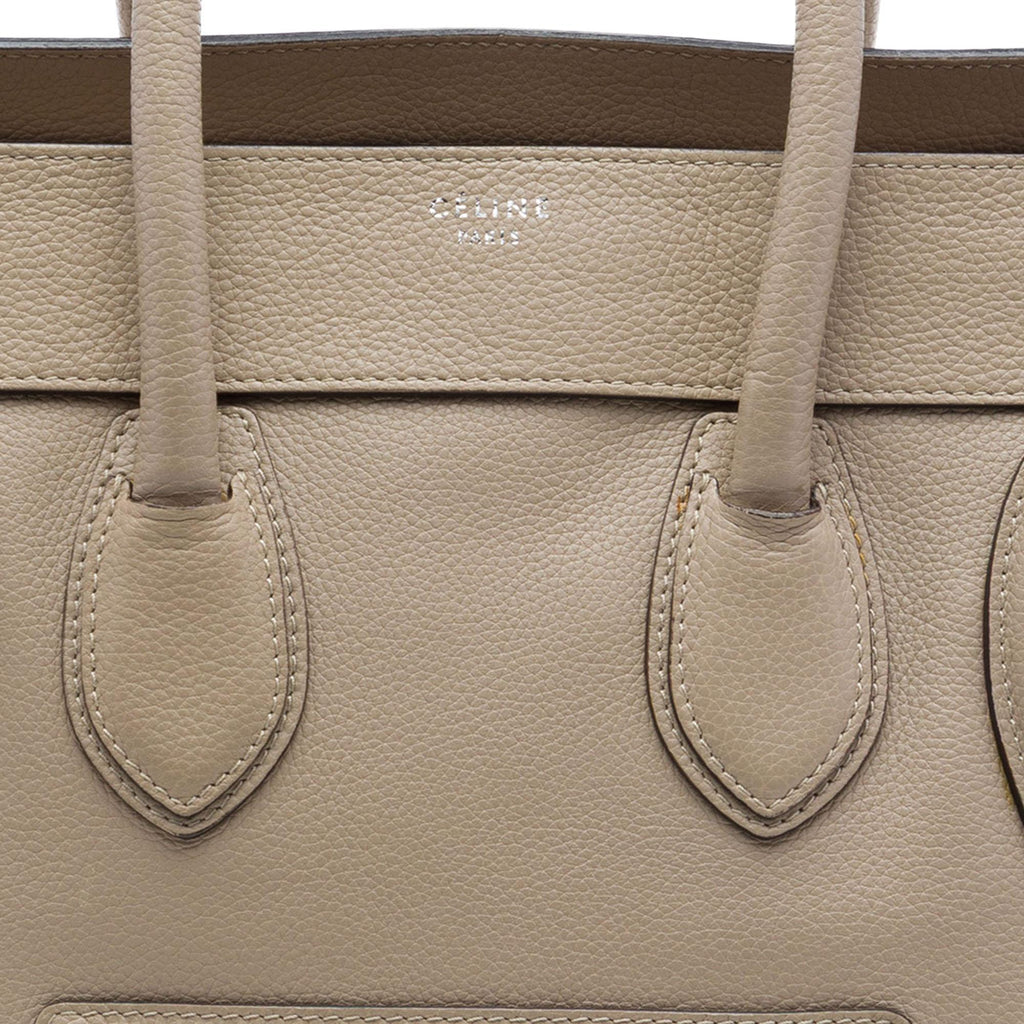 Celine Mini Drummed Calfskin Luggage Tote