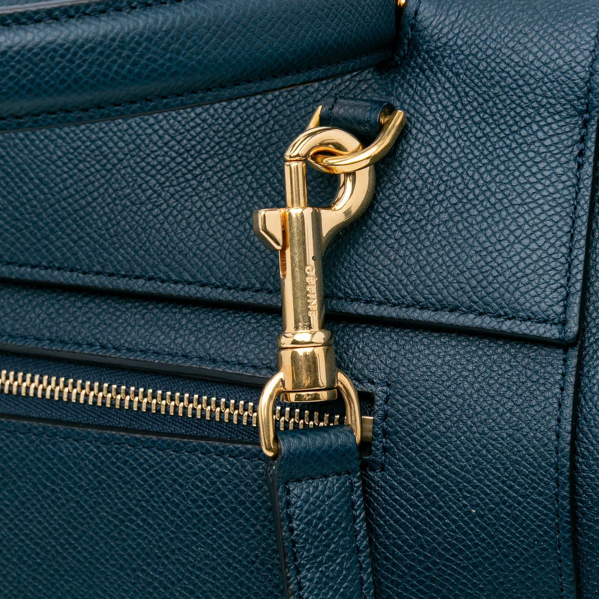 Celine Mini Grained Calfskin Belt Satchel