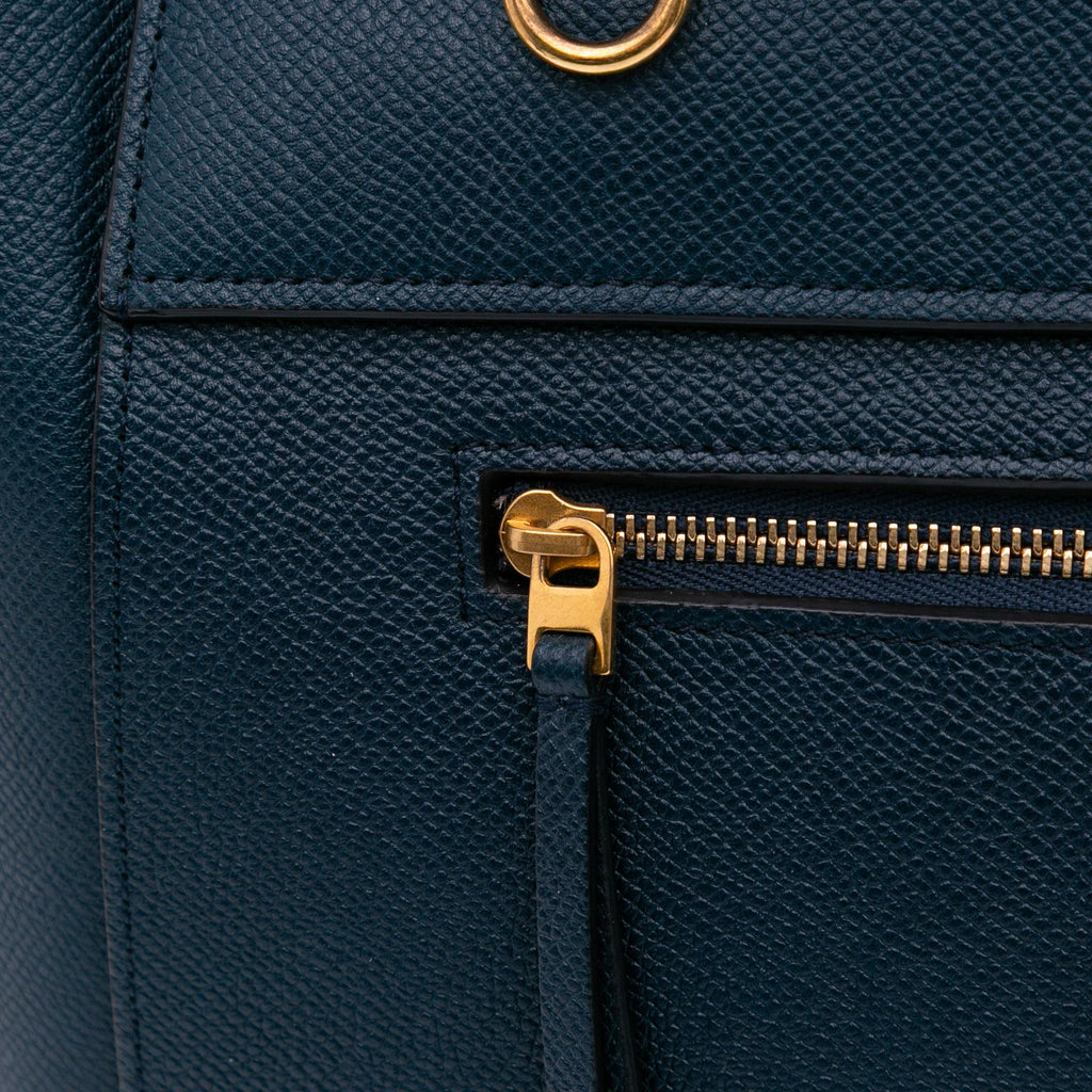 Celine Mini Grained Calfskin Belt Satchel
