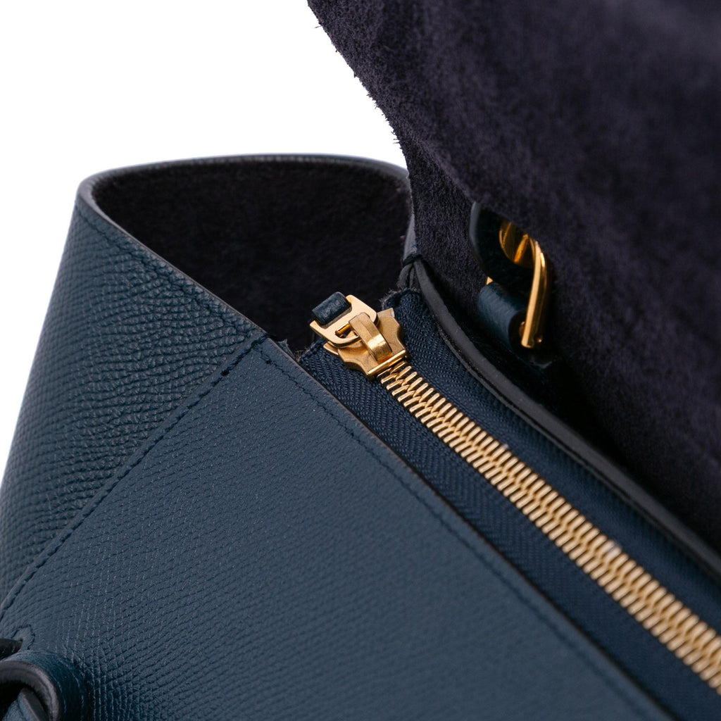 Celine Mini Grained Calfskin Belt Satchel