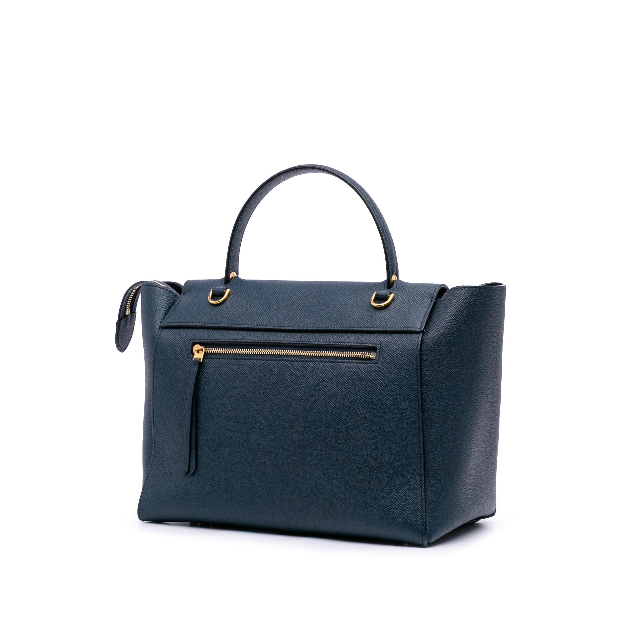 Celine Mini Grained Calfskin Belt Satchel