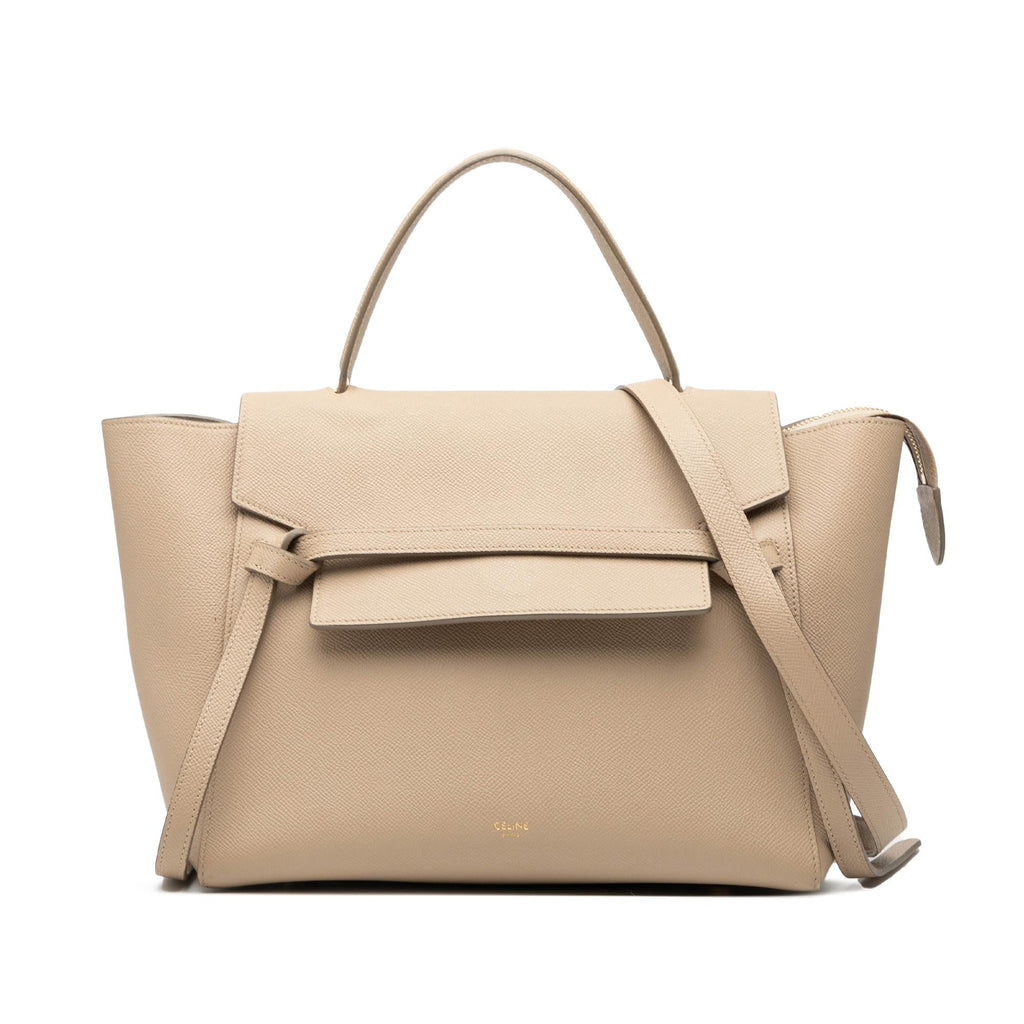 Celine Mini Grained Calfskin Belt Satchel