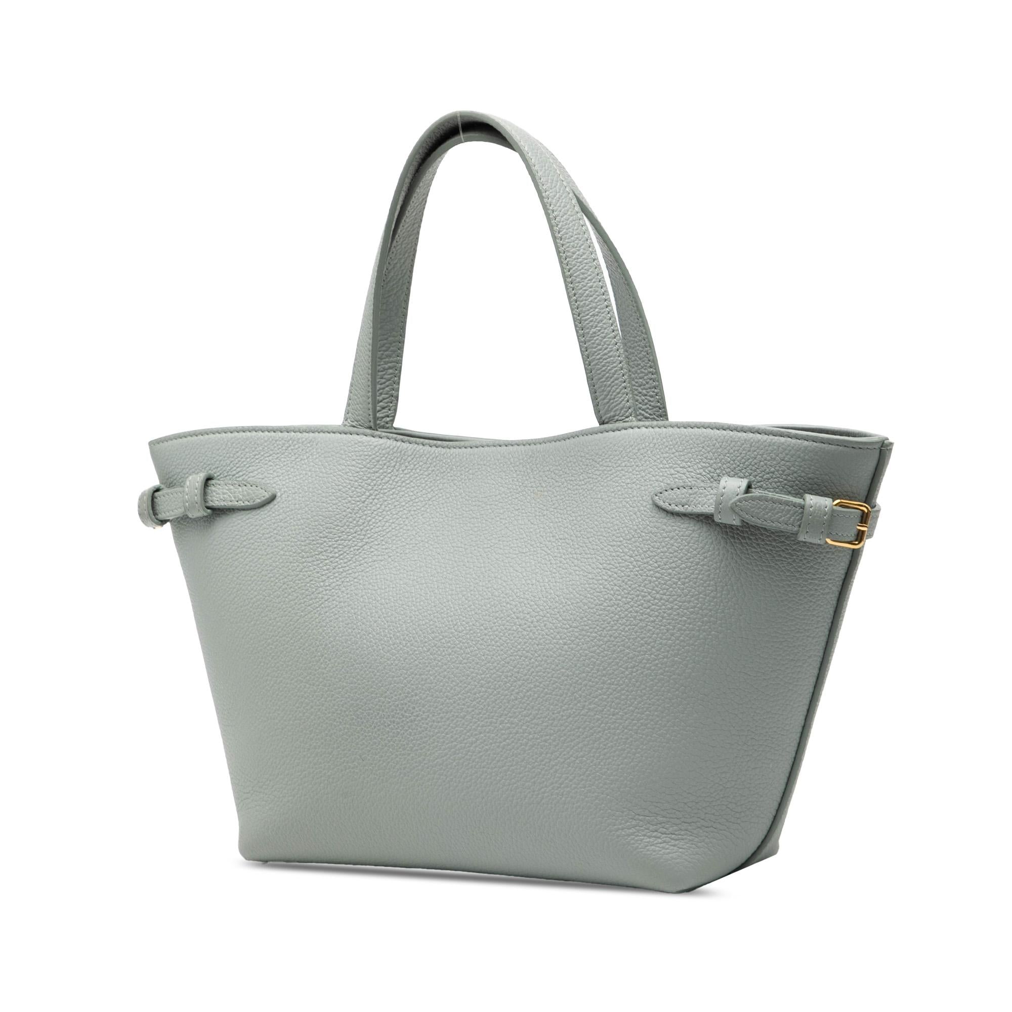 Celine Mini Grained Calfskin Cuir Triomphe Cabas Anais Tote