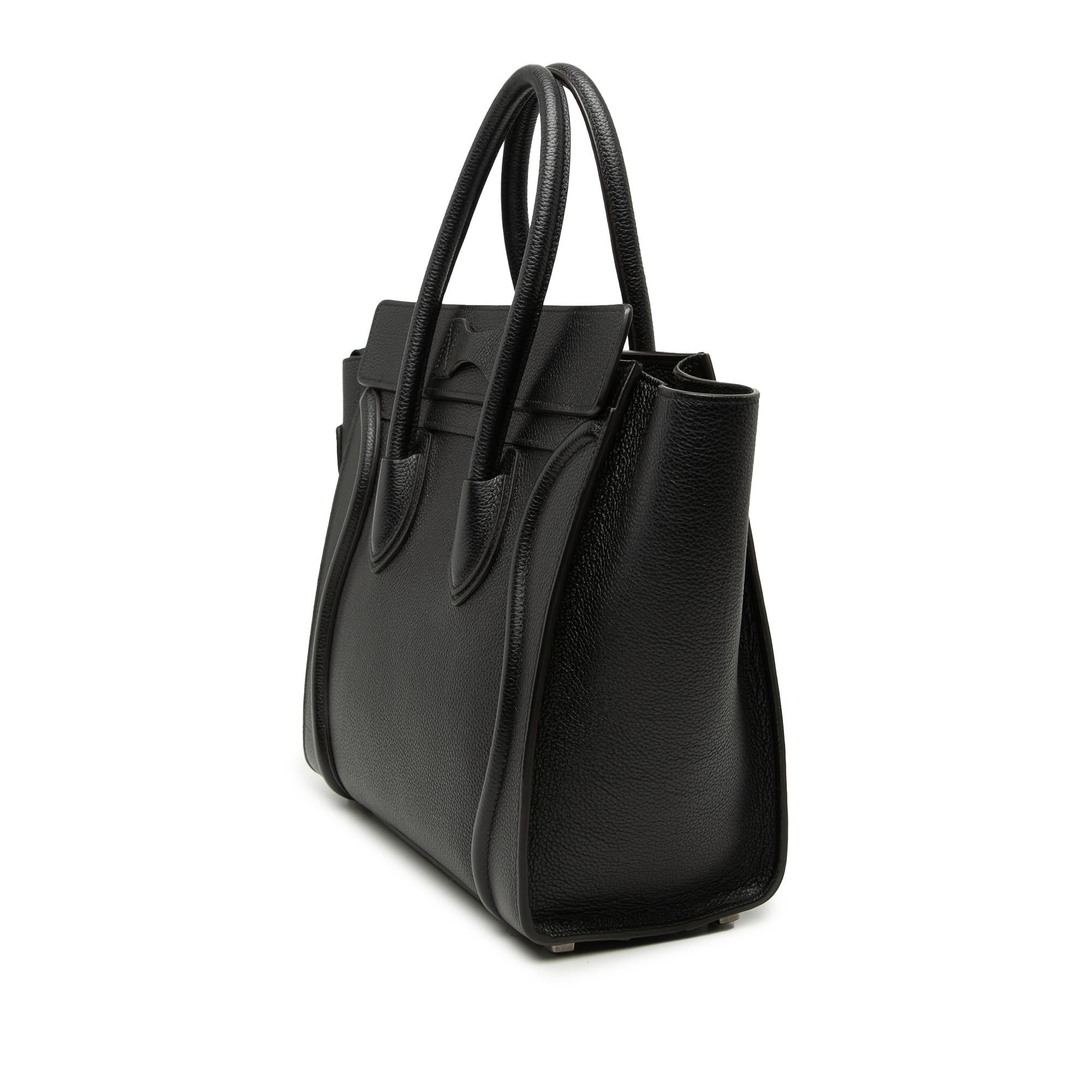 Celine Mini Grained Calfskin Luggage Tote
