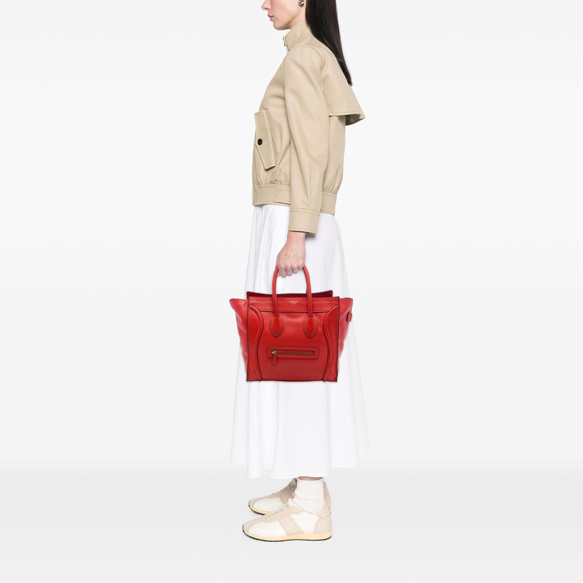 Celine Mini Grained Calfskin Luggage Tote
