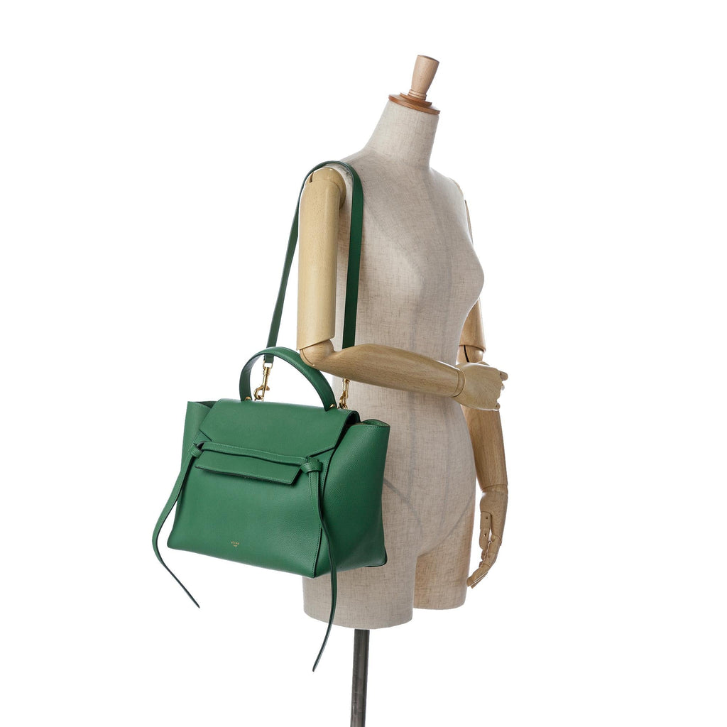 Celine Mini Leather Belt Satchel (SHG-wGHp61)
