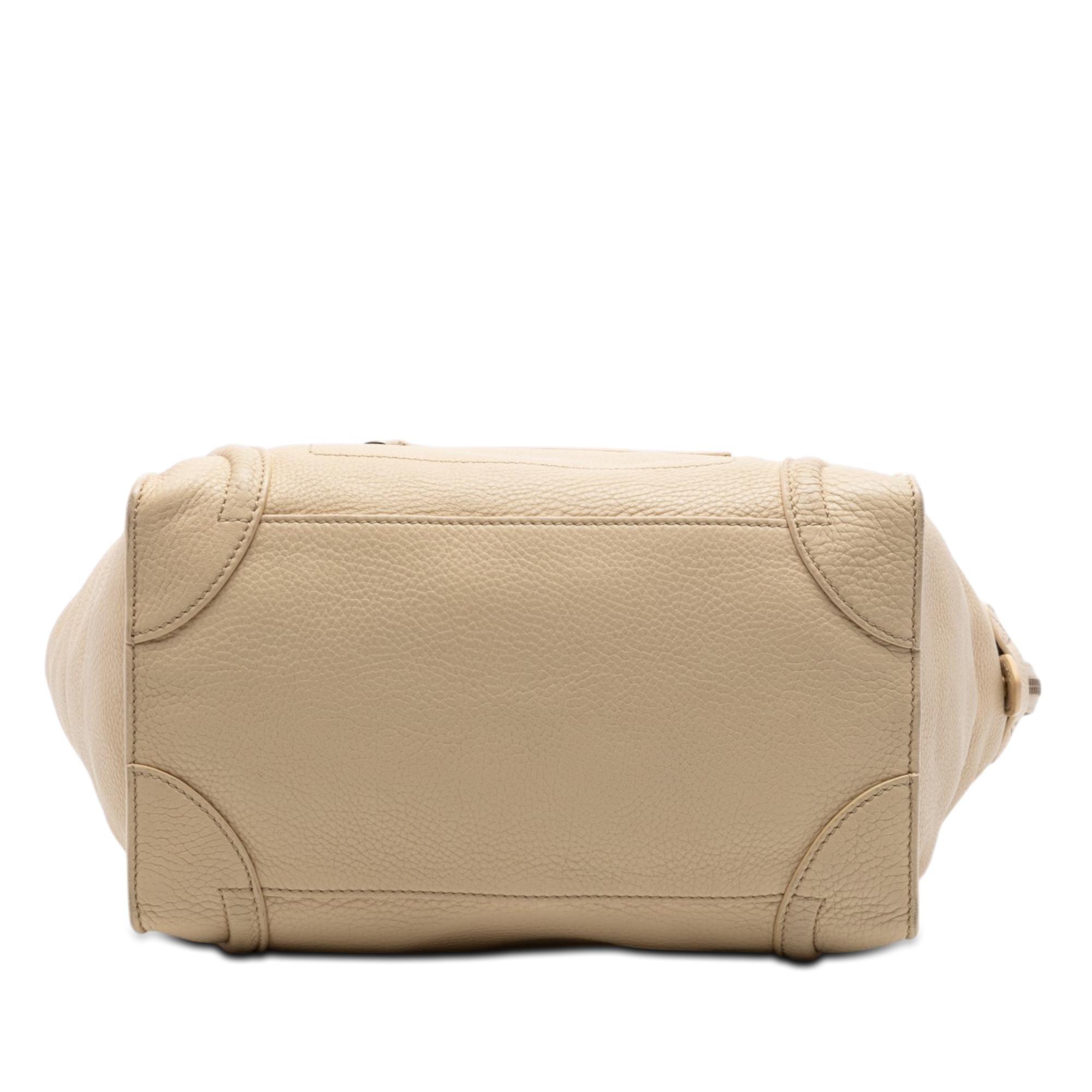Celine Mini Leather Luggage Tote