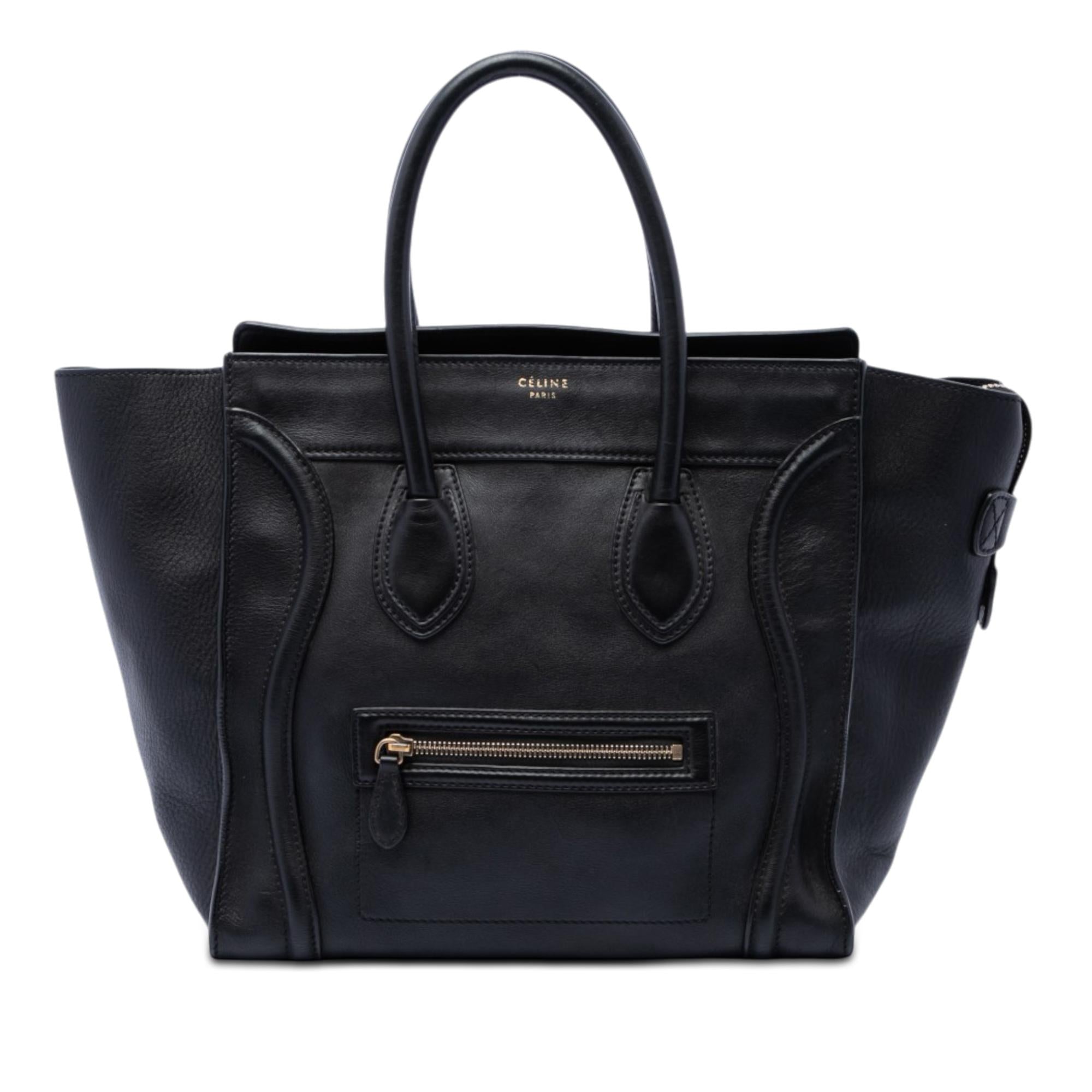 Celine Mini Leather Luggage Tote