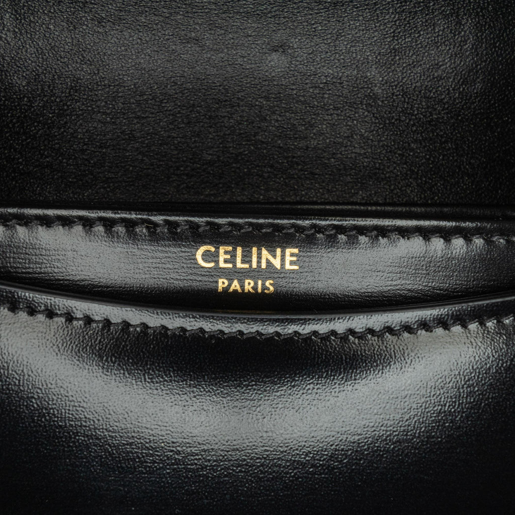 Celine Mini Shiny Calfskin Besace Clea Satchel