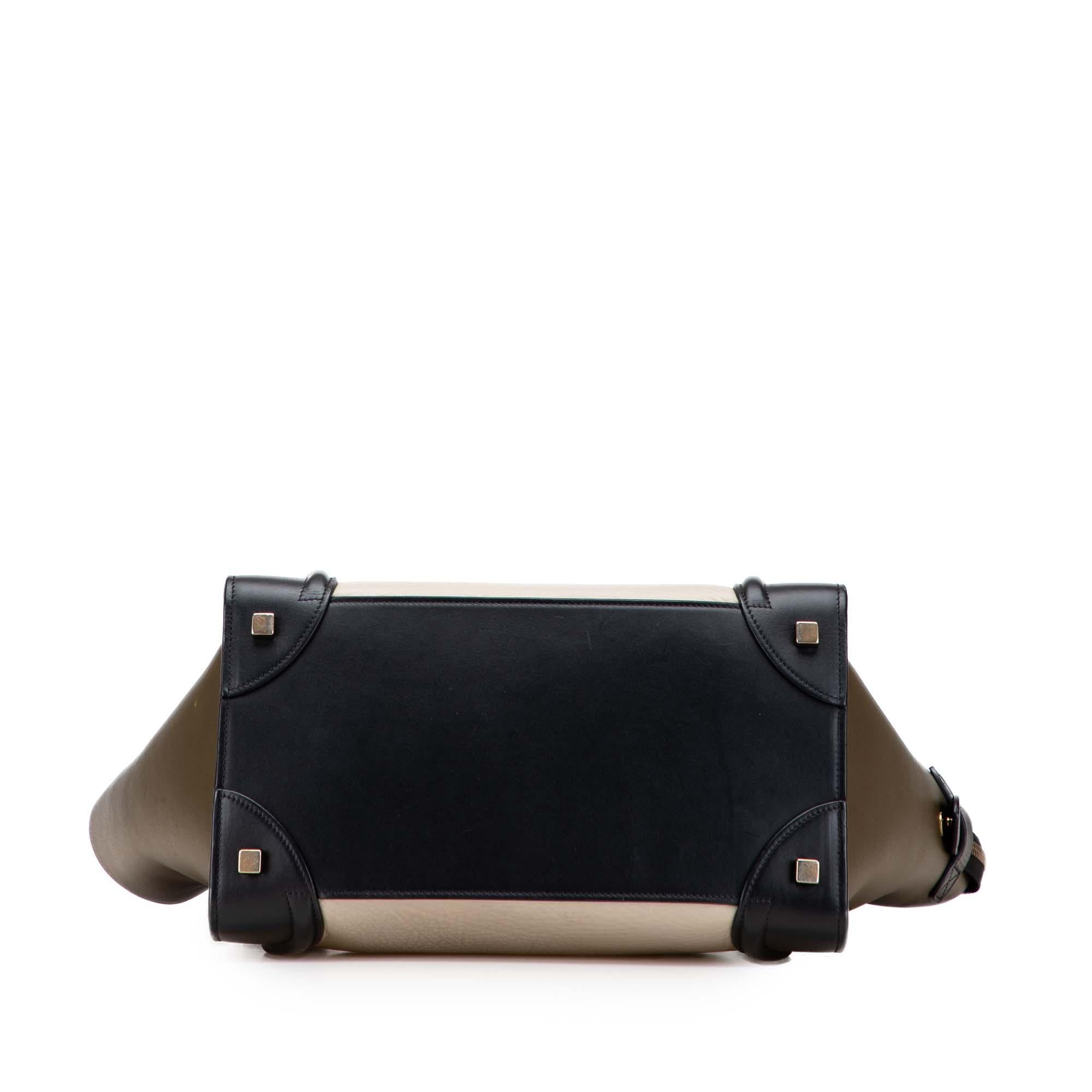 Celine Mini Tricolor Calfskin Luggage Tote