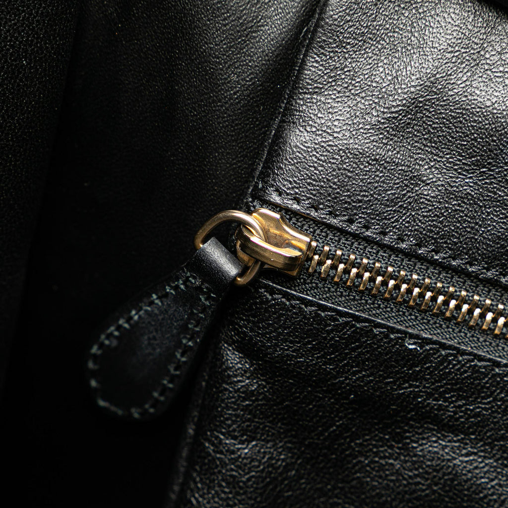 Celine Mini Tricolor Leather Luggage Tote
