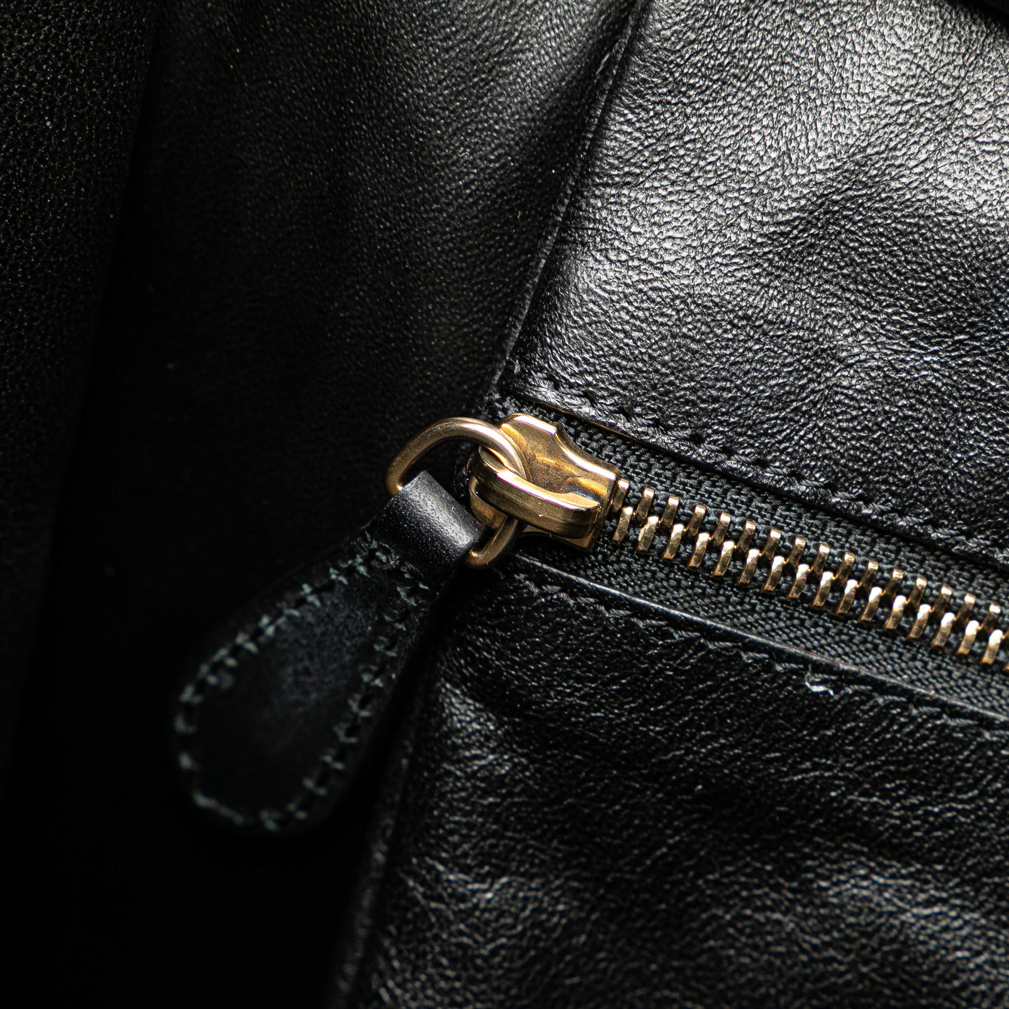 Celine Mini Tricolor Leather Luggage Tote