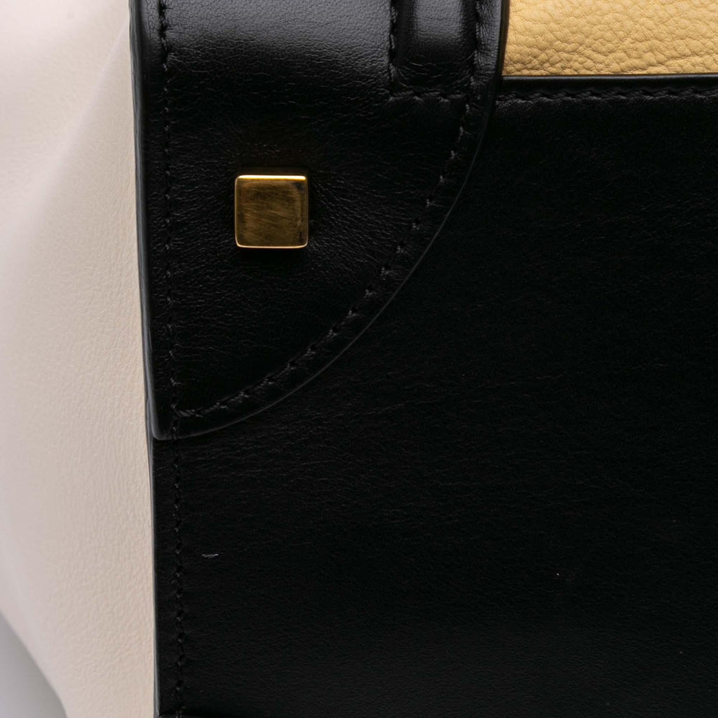 Celine Mini Tricolor Leather Luggage Tote