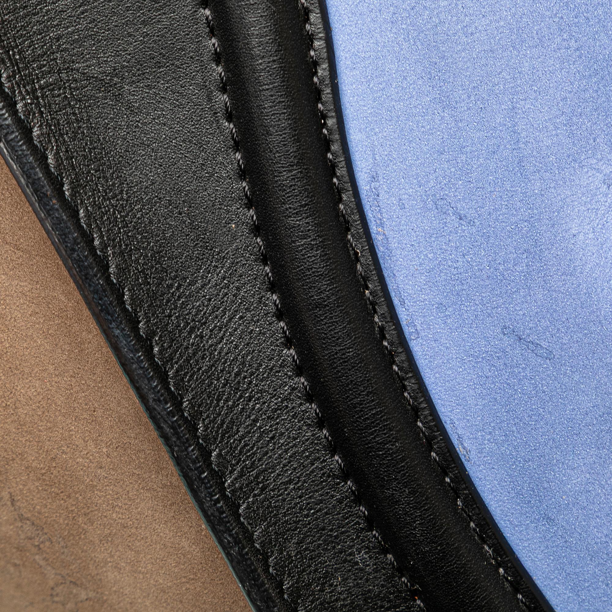 Celine Mini Tricolor Nubuck and Smooth Calfskin Luggage Tote