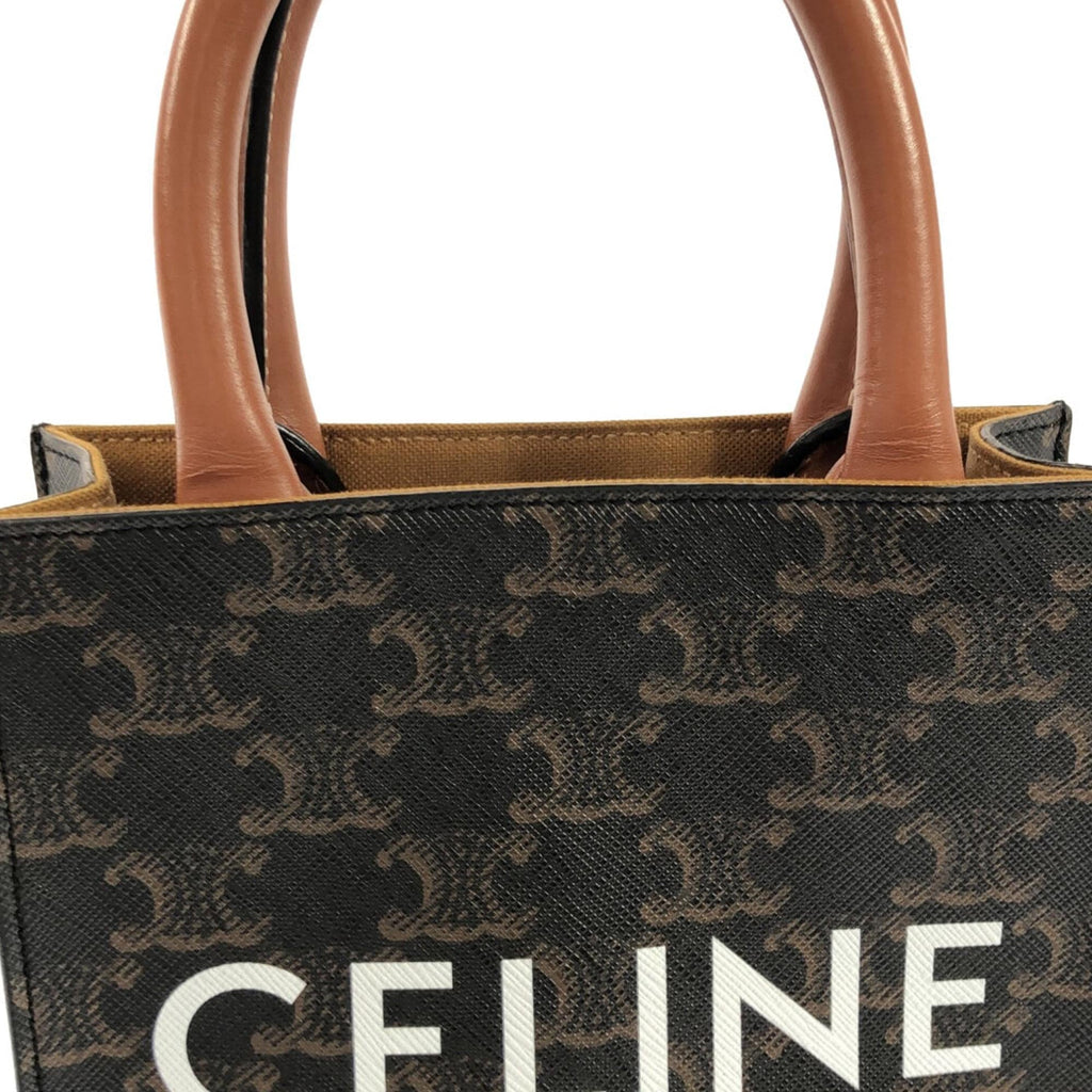 Celine Mini Triomphe Coated Canvas Vertical Cabas Satchel