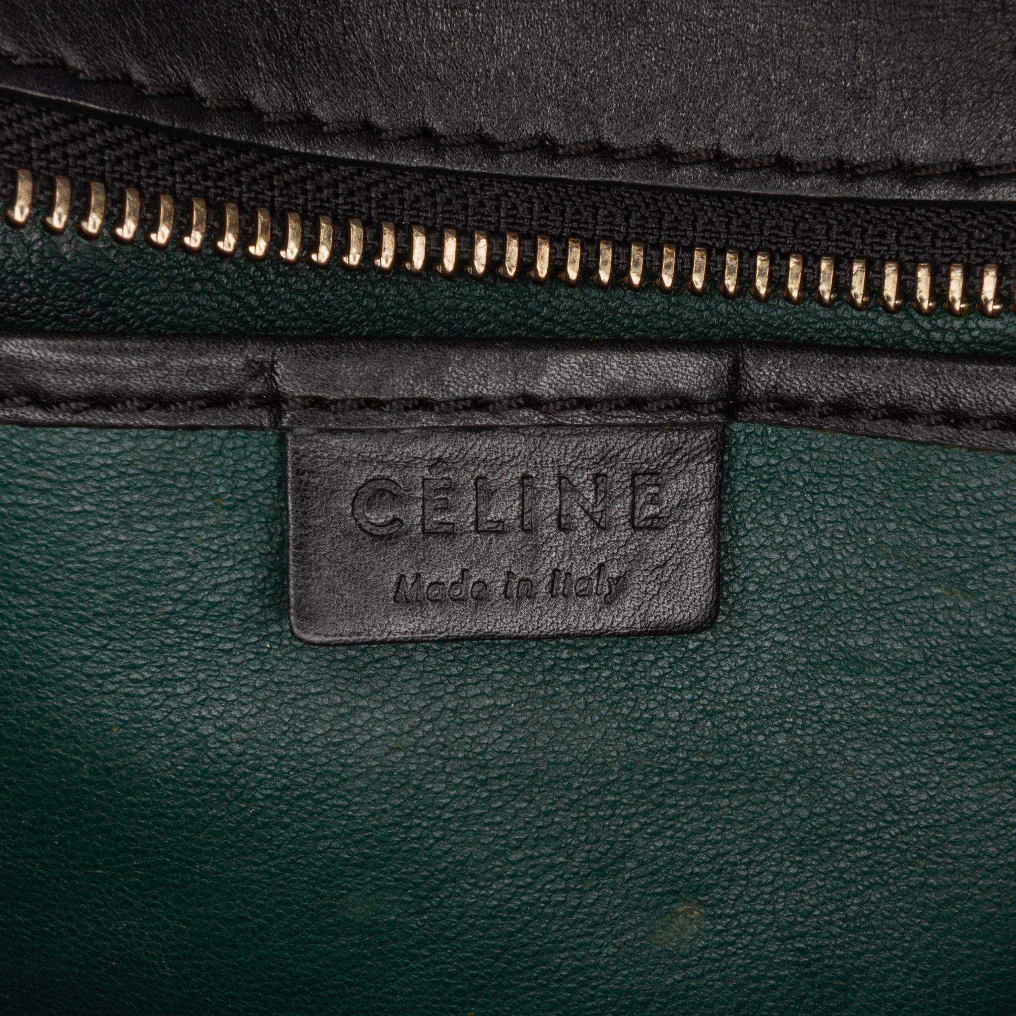Celine Nano Bicolor Leather Luggage Tote