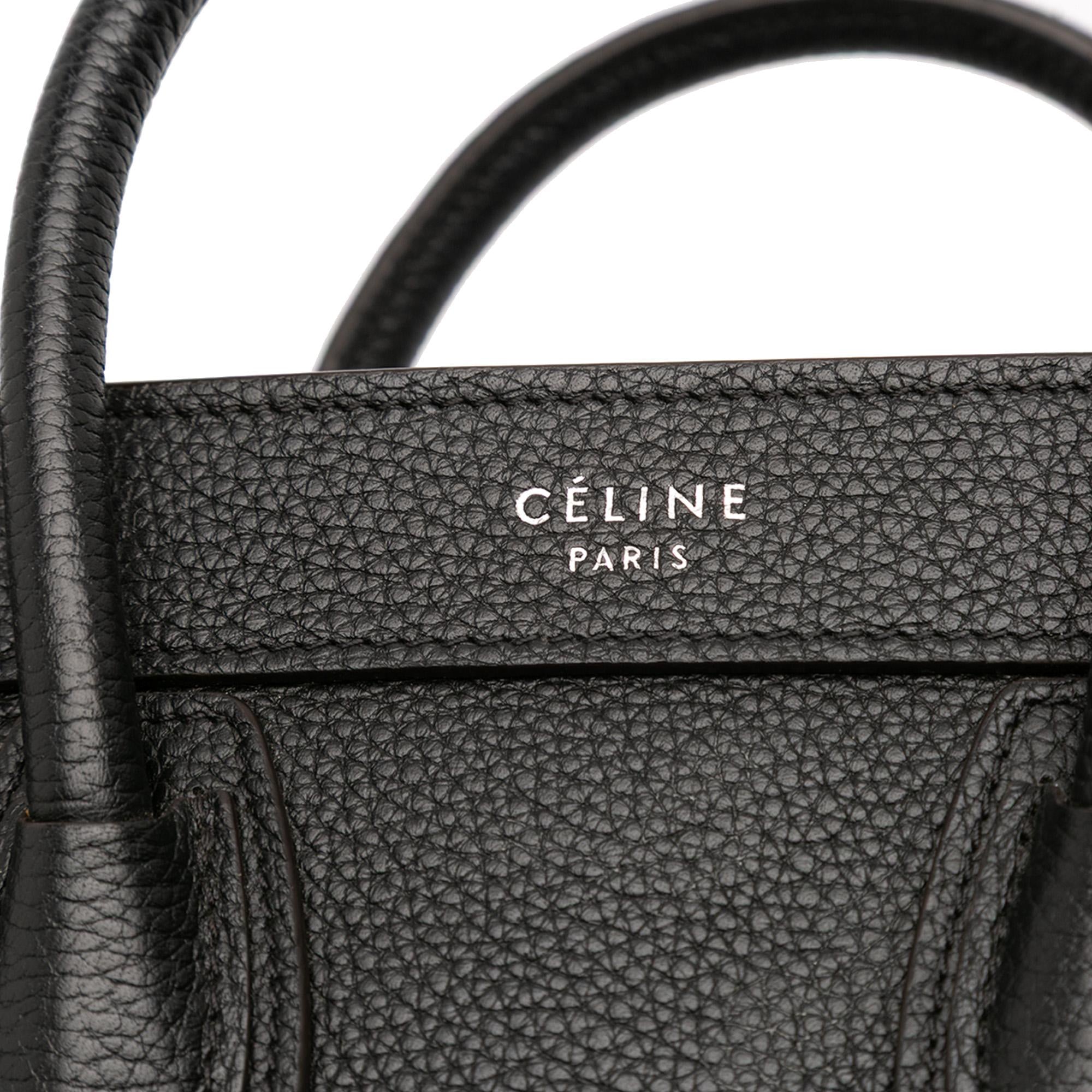Celine Nano Leather Luggage Tote