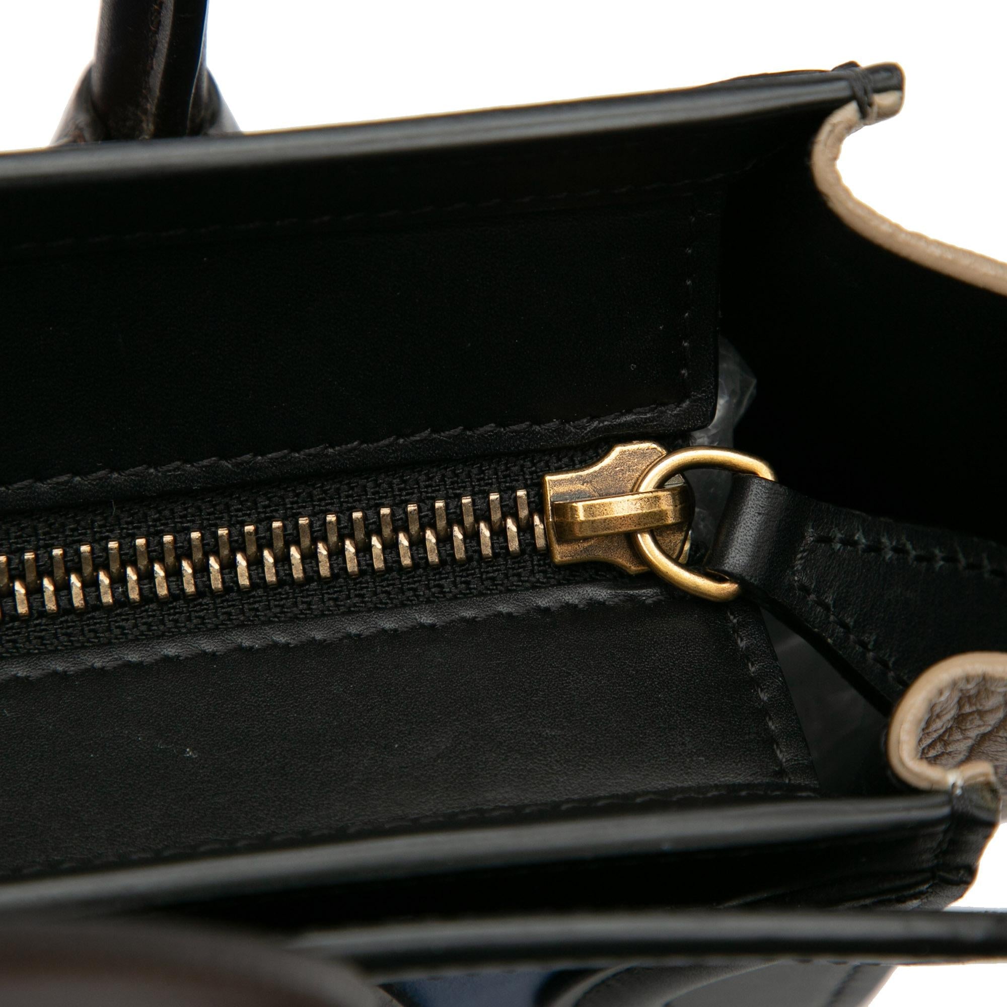 Celine Nano Luggage Tricolor Satchel (SHG-vc5USb)