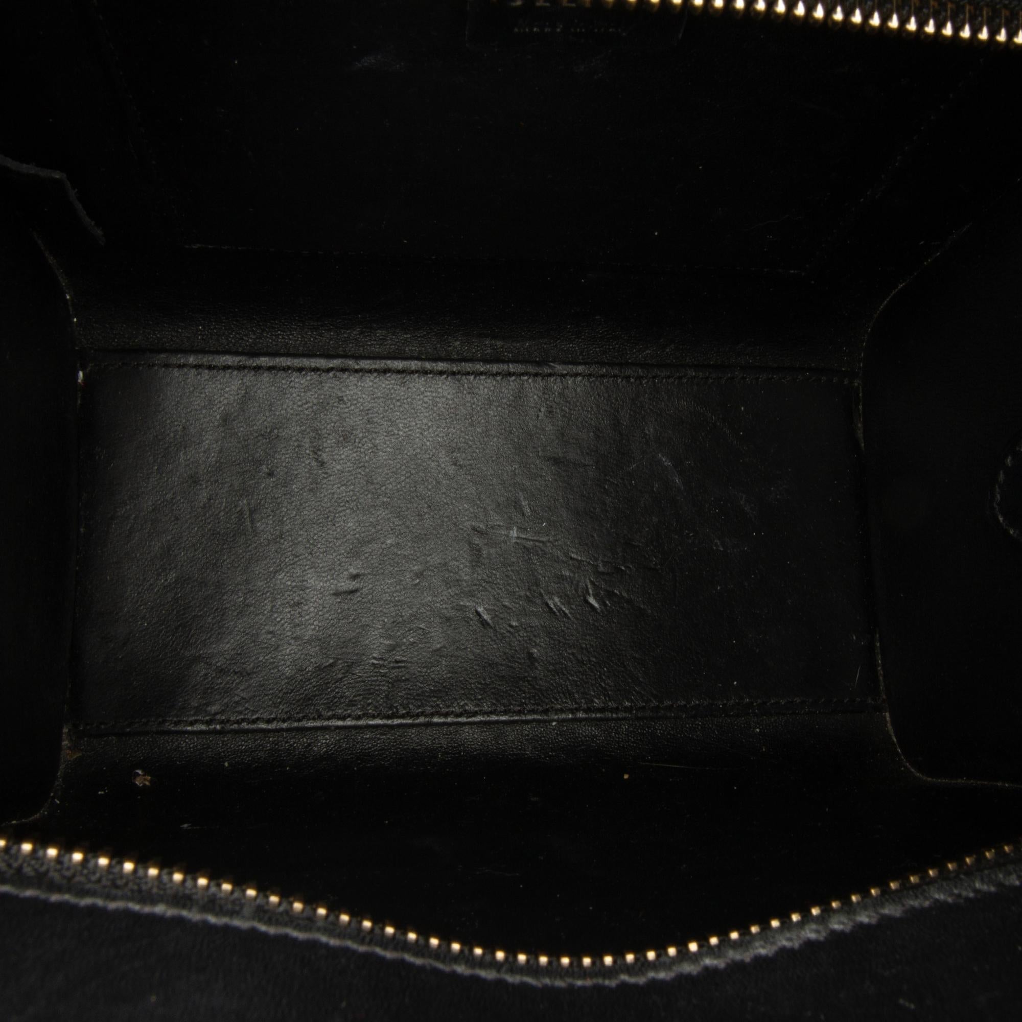 Celine Nano Luggage Tricolor Tote (SHG-J9MWsq)