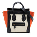 Celine Nano Tricolor Canvas and Leather Luggage Tote