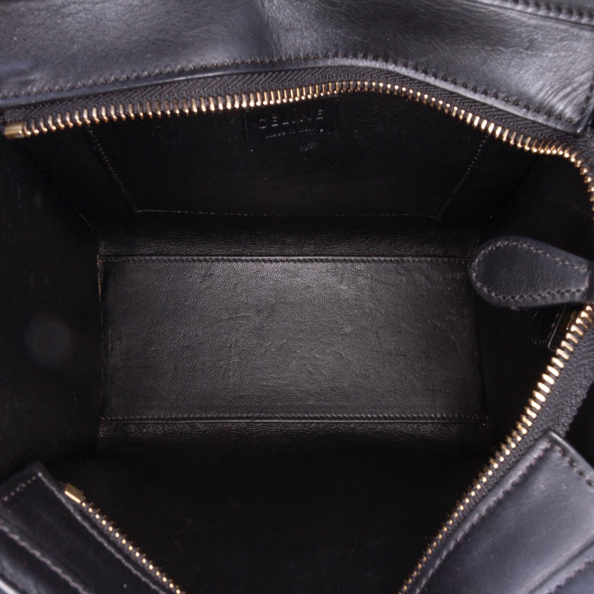 Celine Nano Tricolor Leather Luggage Tote