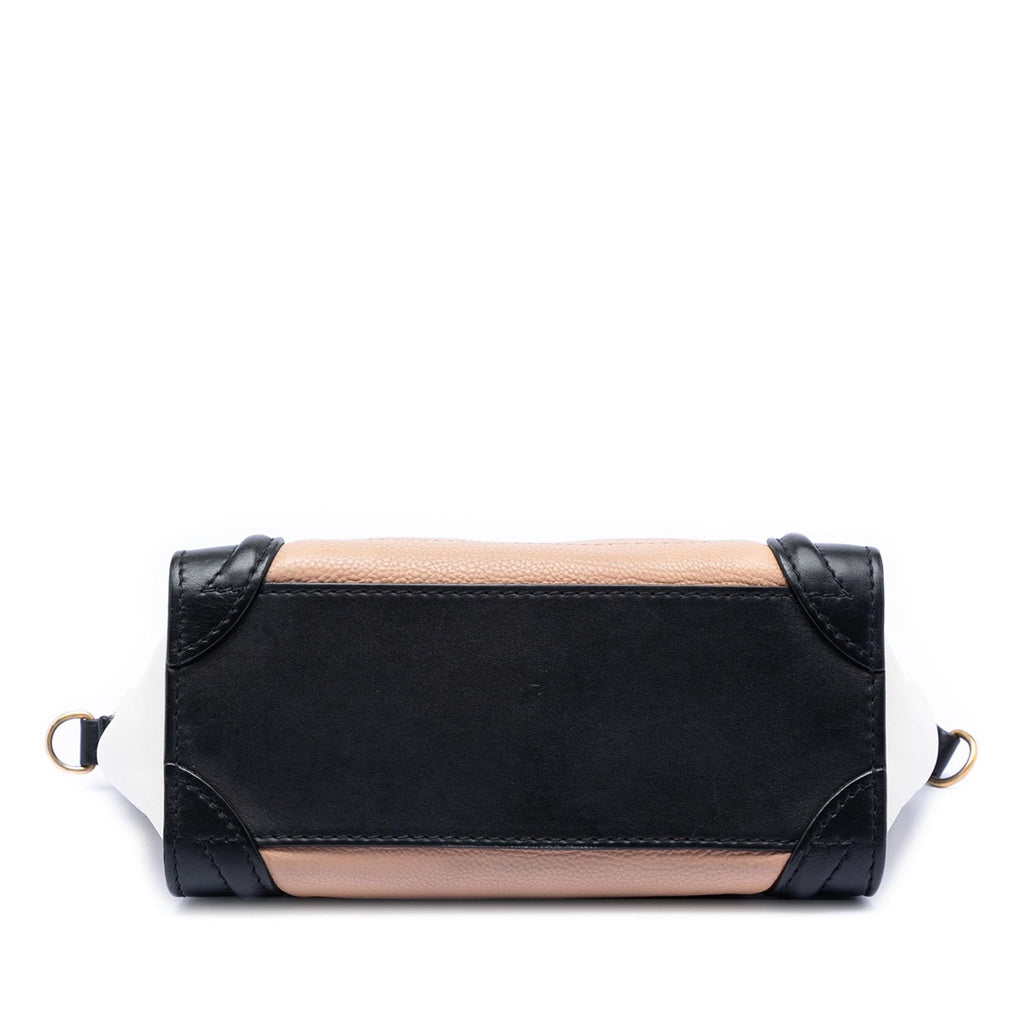 Celine Nano Tricolor Leather Luggage Tote