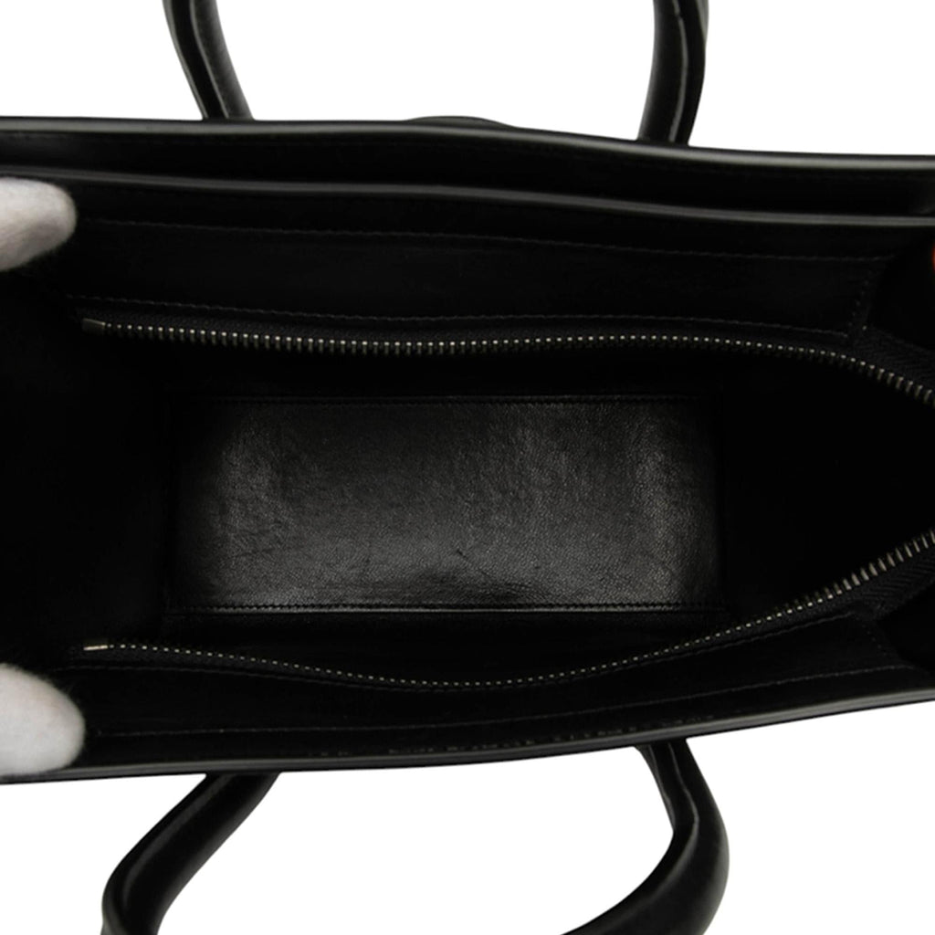 Celine Nano Tricolor Nubuck and Drummed Calfskin Luggage Tote