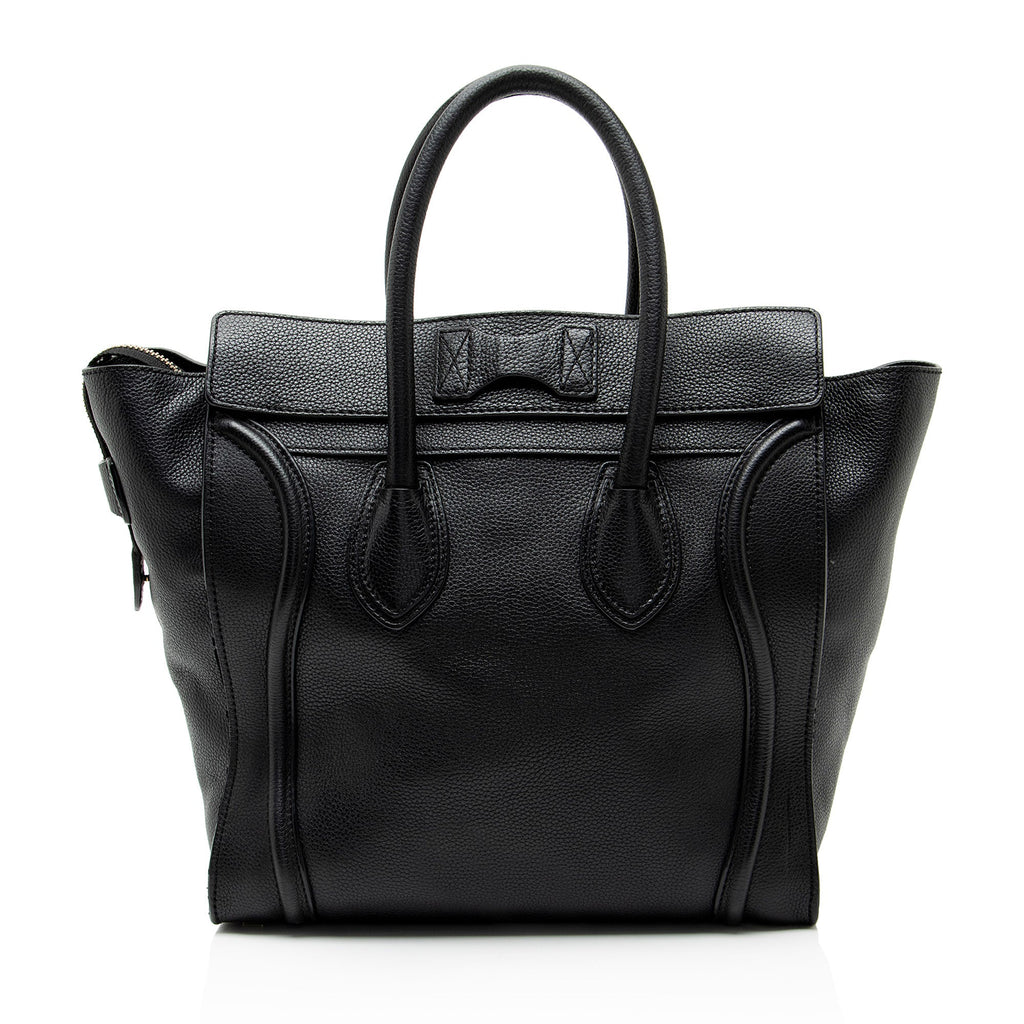 Celine Pebbled Leather Mini Luggage Tote