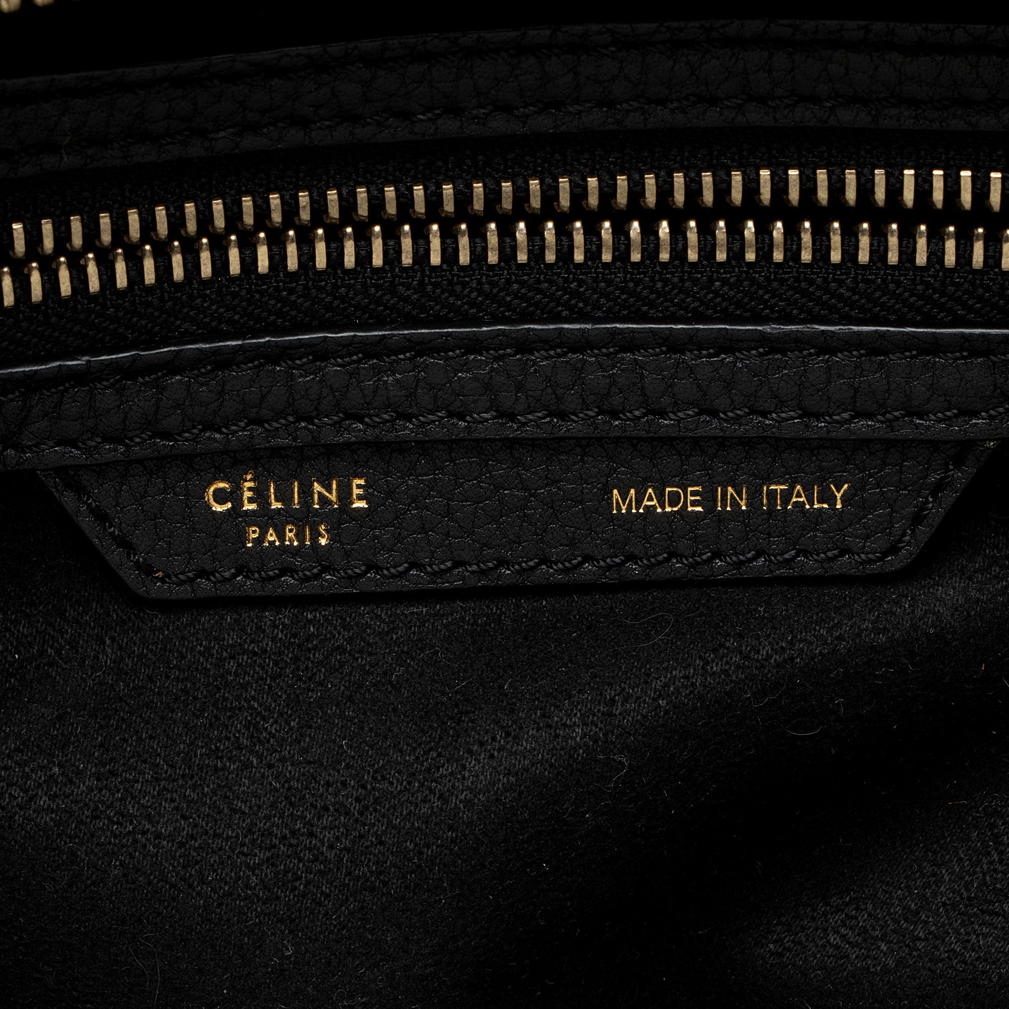 Celine Pebbled Leather Mini Luggage Tote
