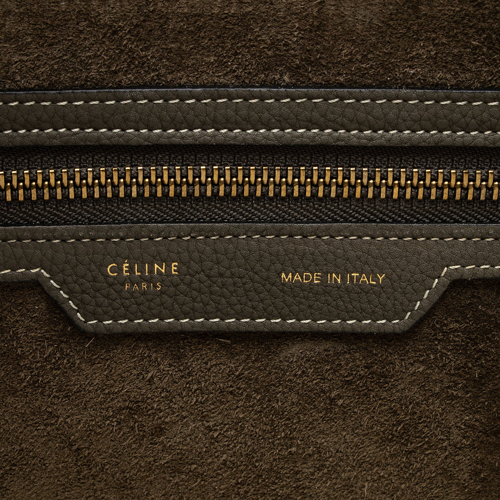Celine Pebbled Leather Mini Luggage Tote