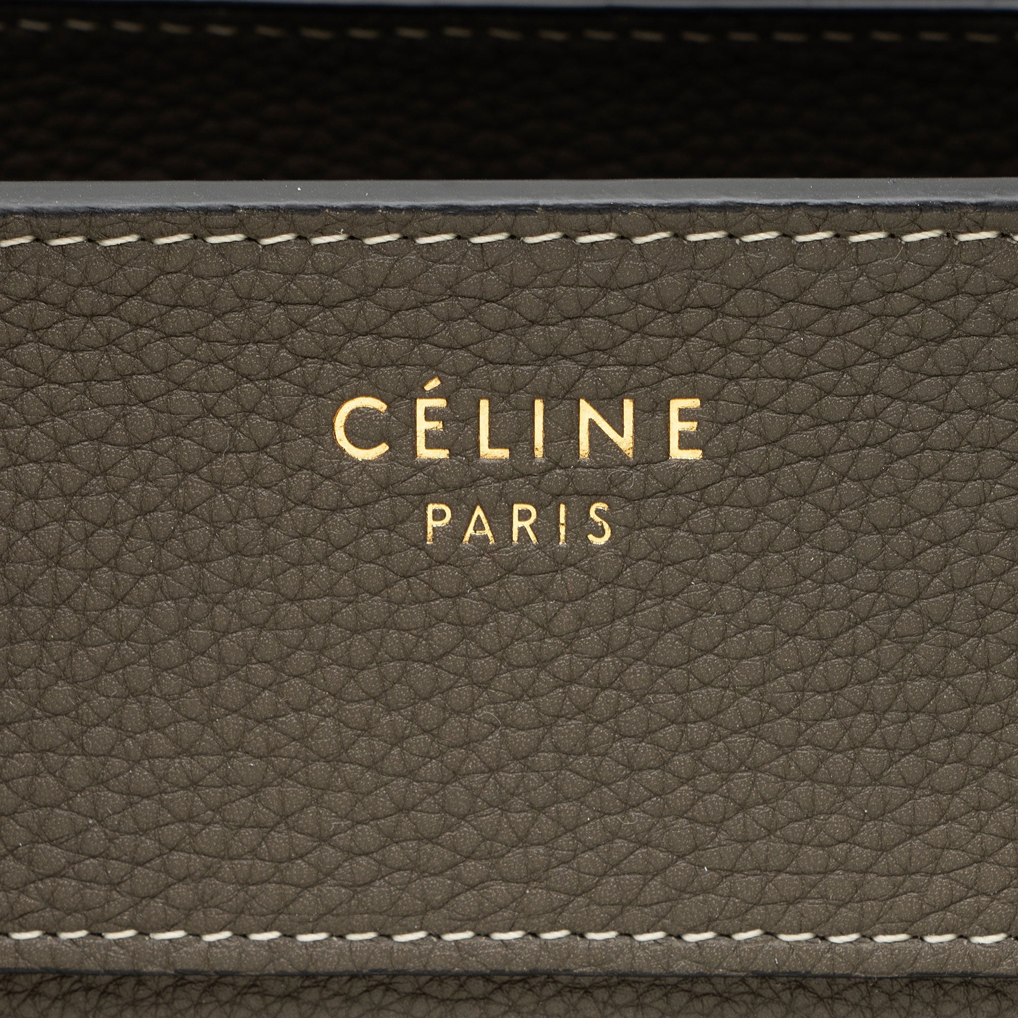 Celine Pebbled Leather Mini Luggage Tote