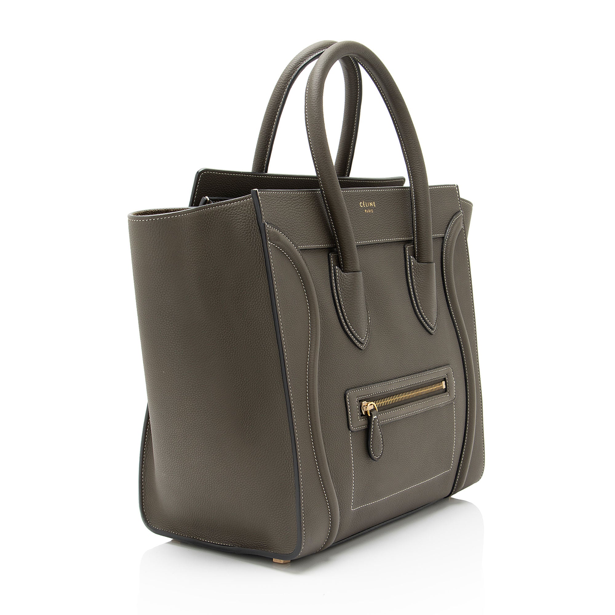 Celine Pebbled Leather Mini Luggage Tote