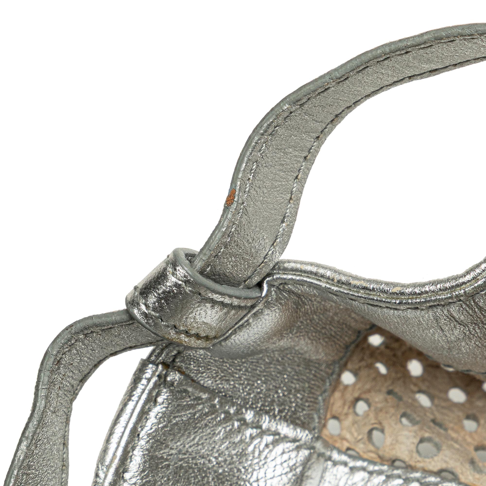 Celine Perforated Metallic Calfskin Sling Backpack