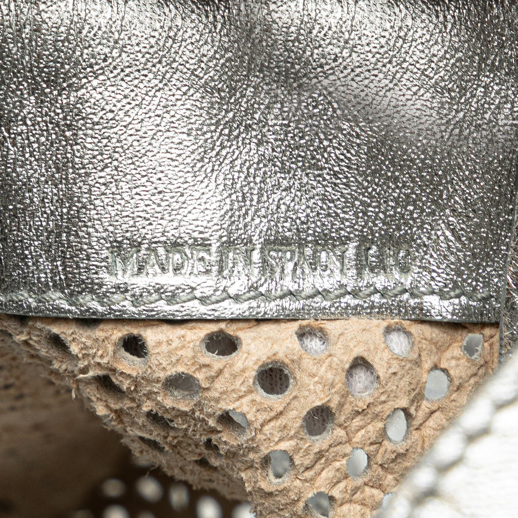 Celine Perforated Metallic Calfskin Sling Backpack