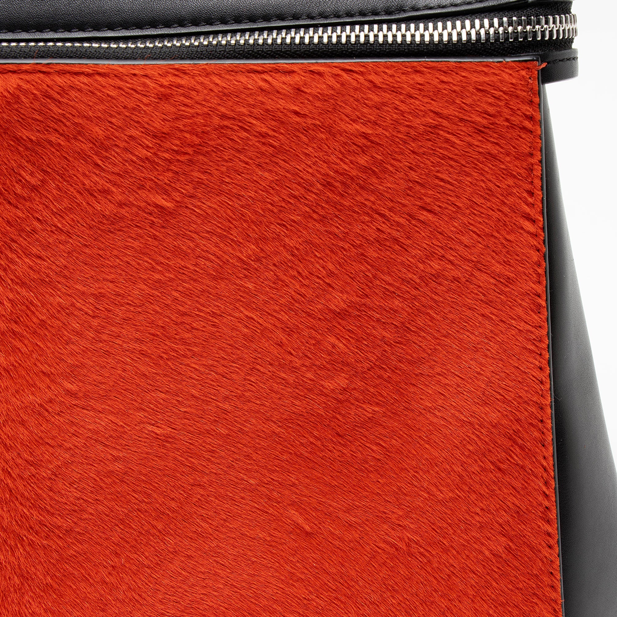 Celine Pony Hair Leather Edge Medium Top Handle