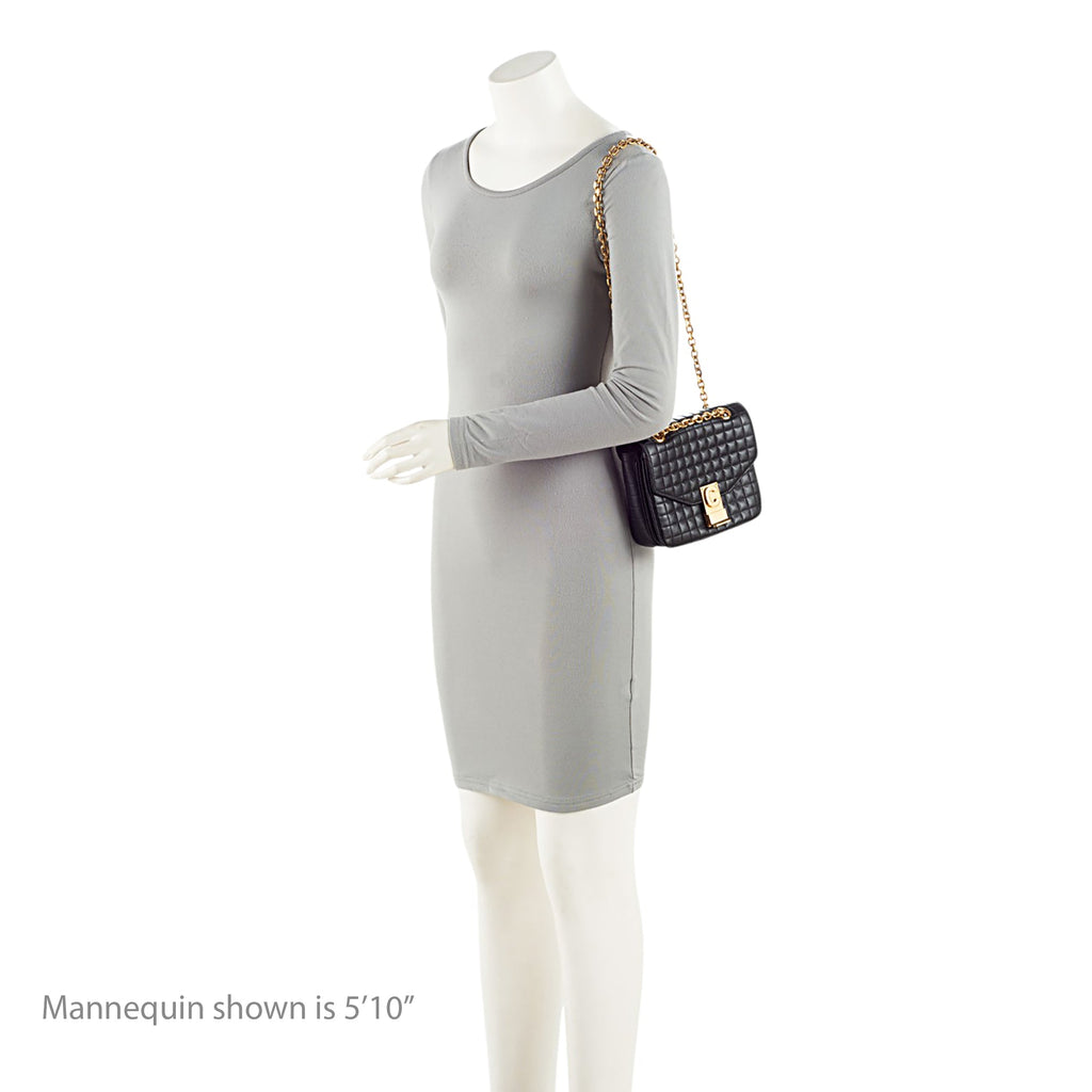 Celine Quilted Calfskin C Small Shoulder Bag