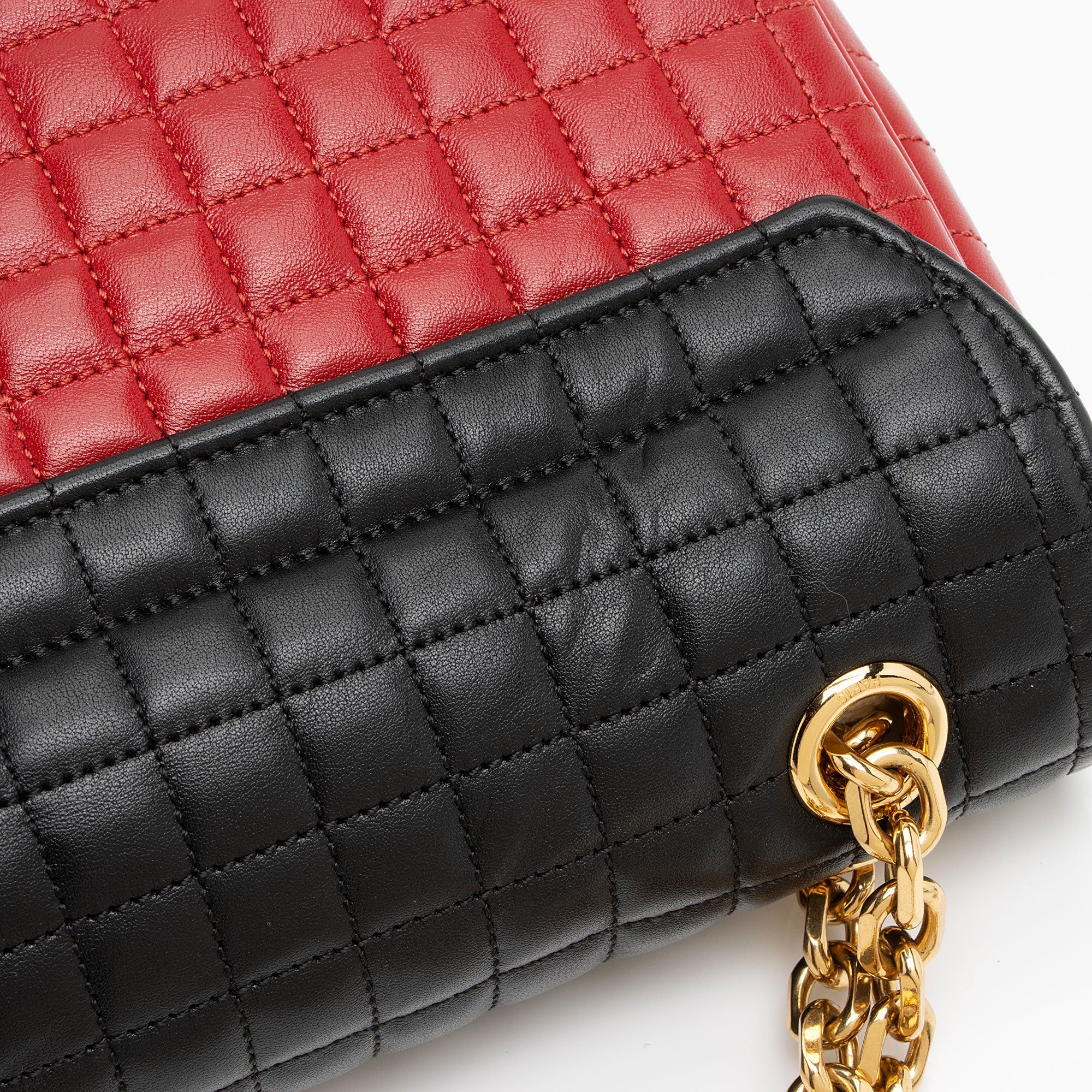 Celine Quilted Leather C Medium Flap Bag