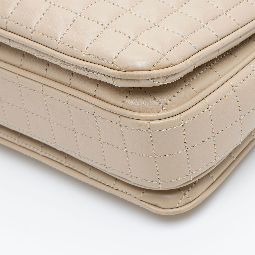 Celine Quilted Leather C Medium Flap Bag