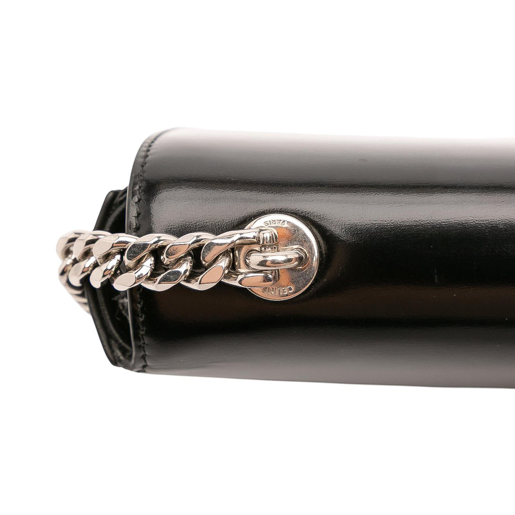 Celine Shiny Calfskin Claude Chain Shoulder Bag