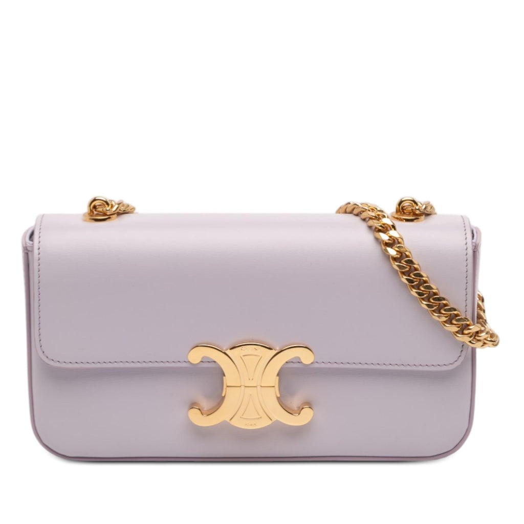 Celine Shiny Calfskin Claude Chain Shoulder Bag