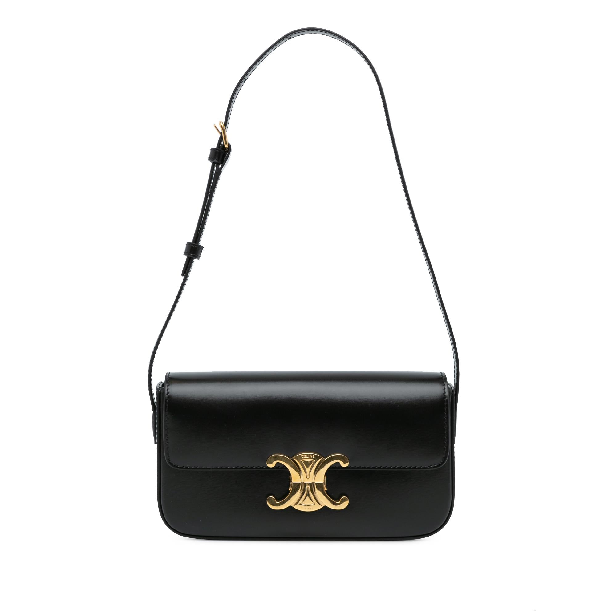Celine Shiny Calfskin Claude Shoulder Bag