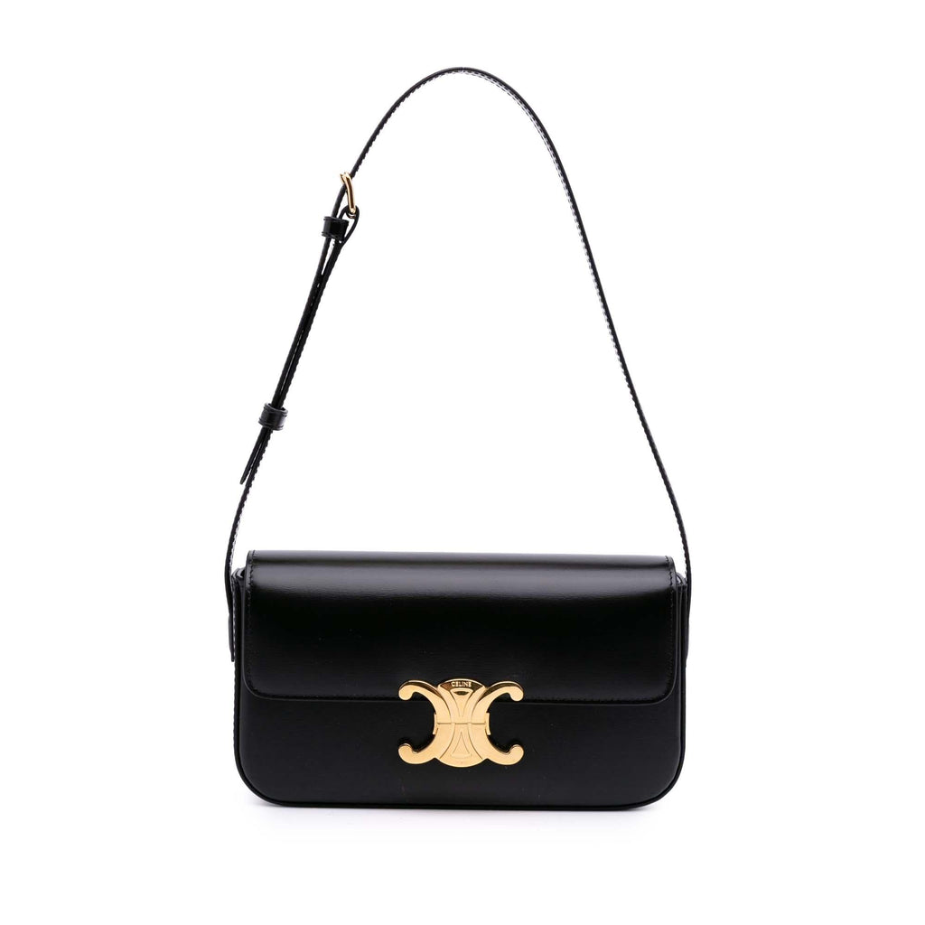 Celine Shiny Calfskin Claude Shoulder Bag