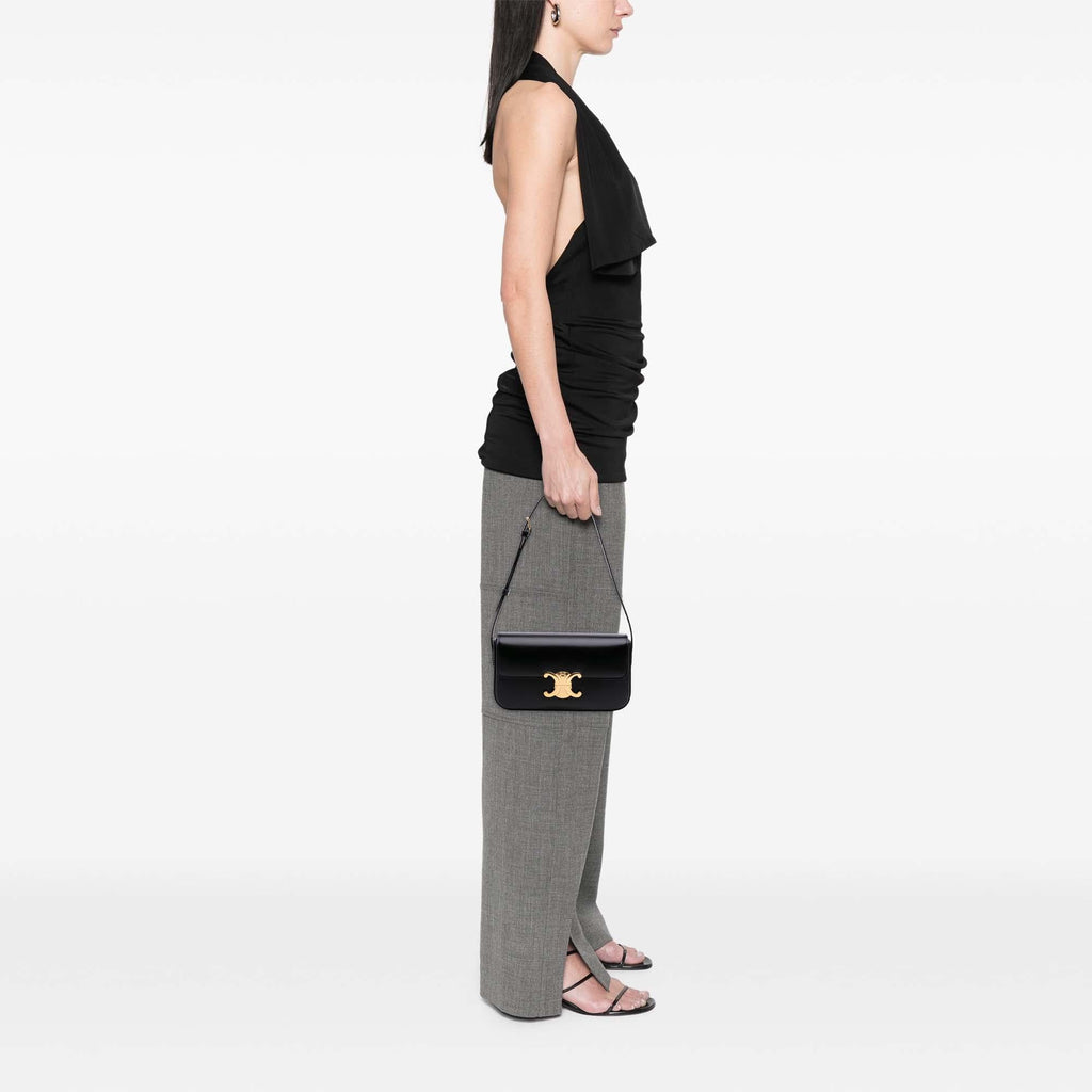 Celine Shiny Calfskin Claude Shoulder Bag