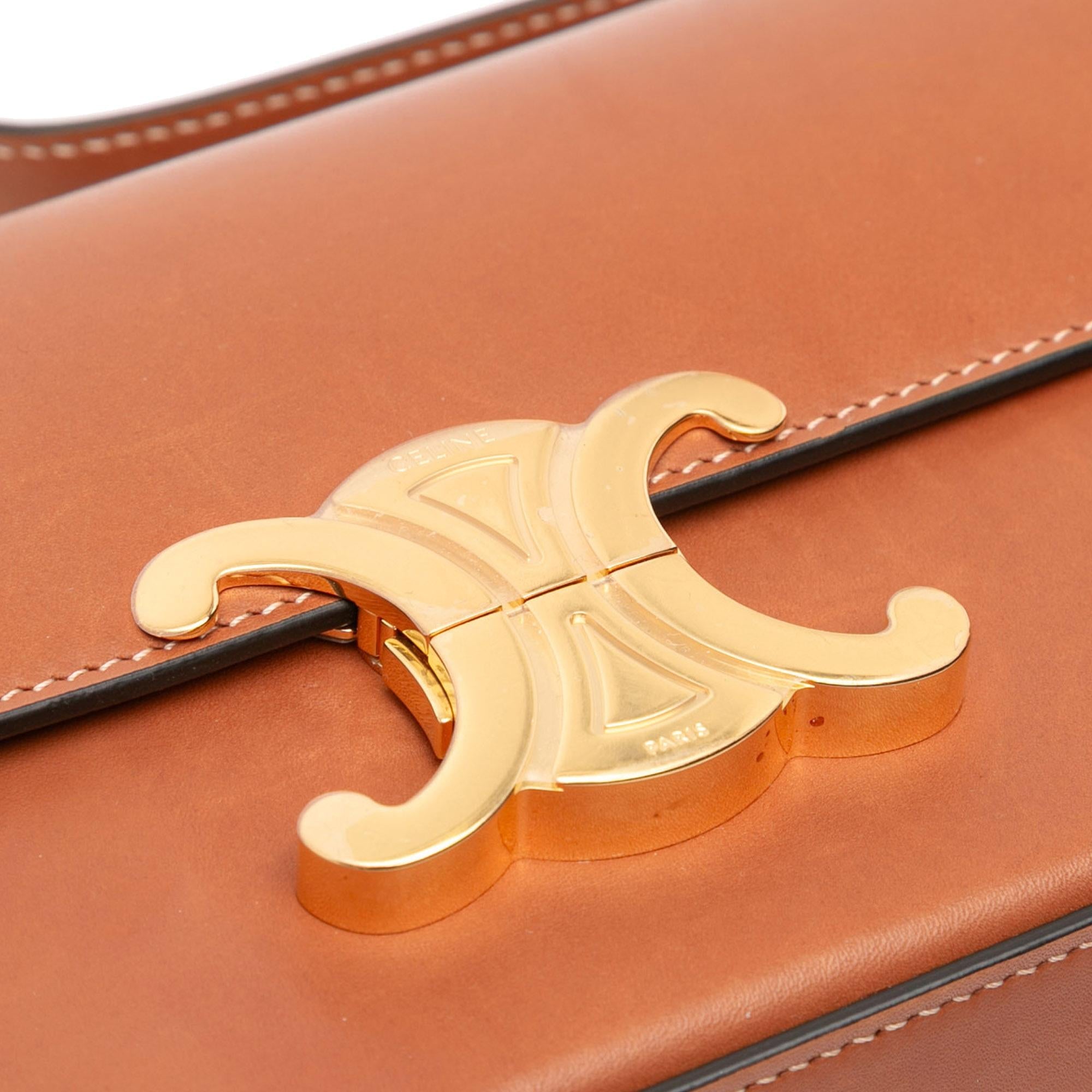 Celine Shiny Calfskin Claude Shoulder Bag