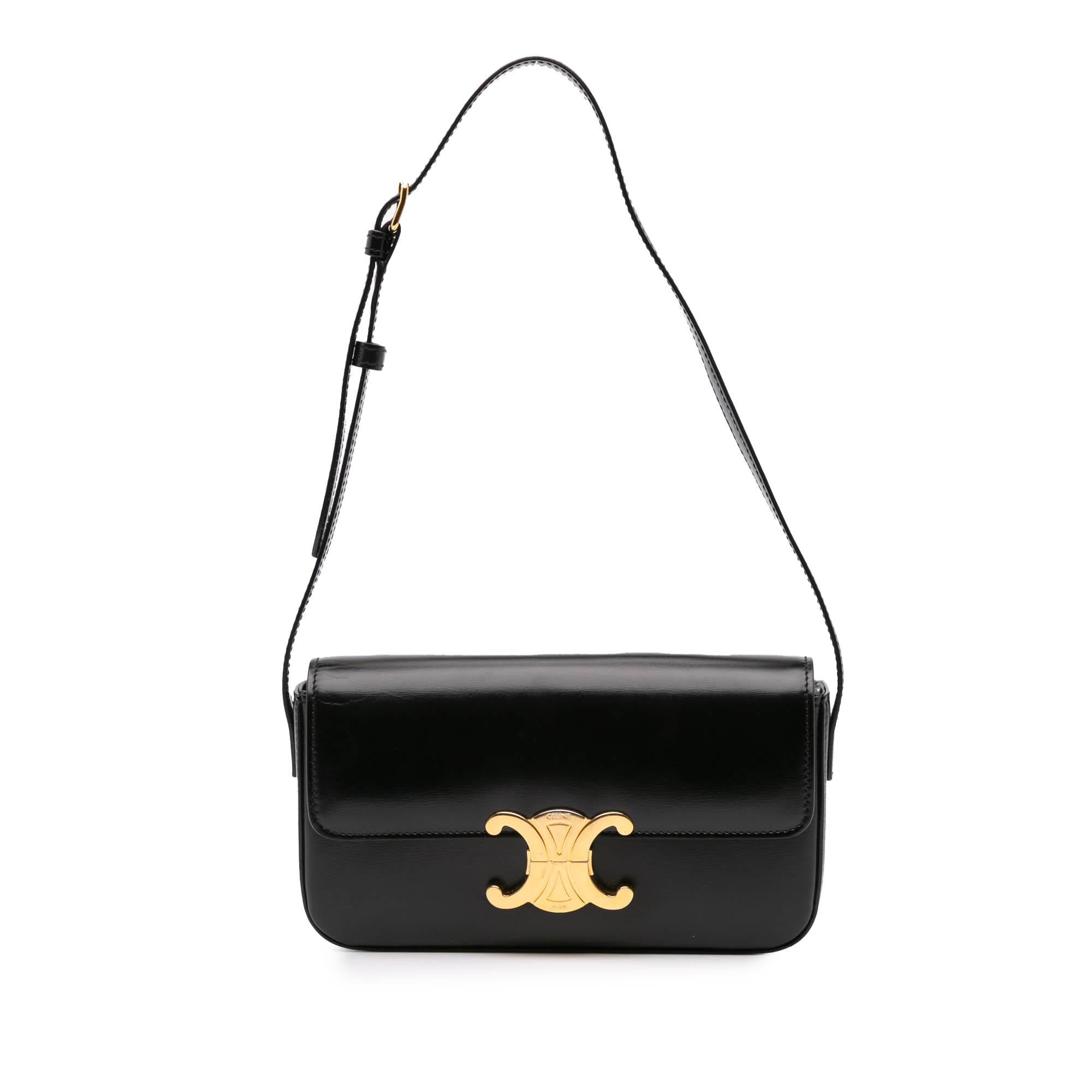 Celine Shiny Calfskin Claude Shoulder Bag