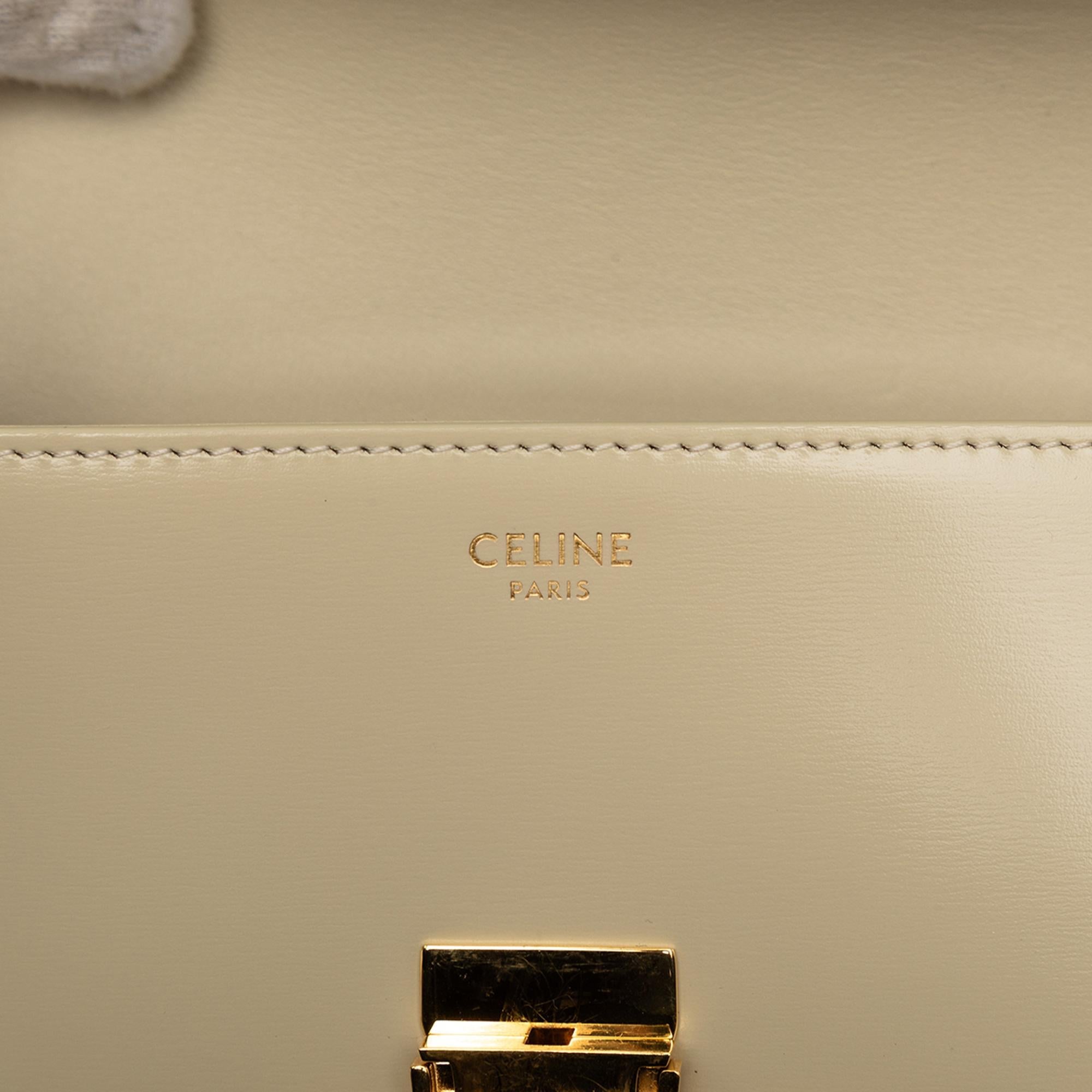 Celine Shiny Calfskin Claude Shoulder Bag