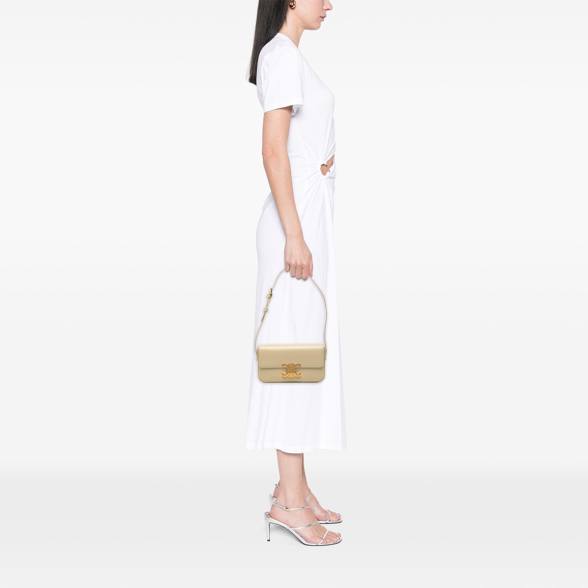 Celine Shiny Calfskin Claude Shoulder Bag