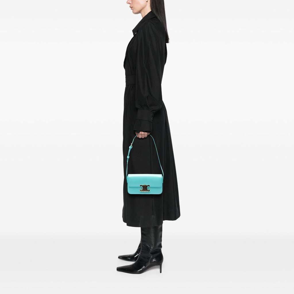 Celine Shiny Calfskin Claude Shoulder Bag