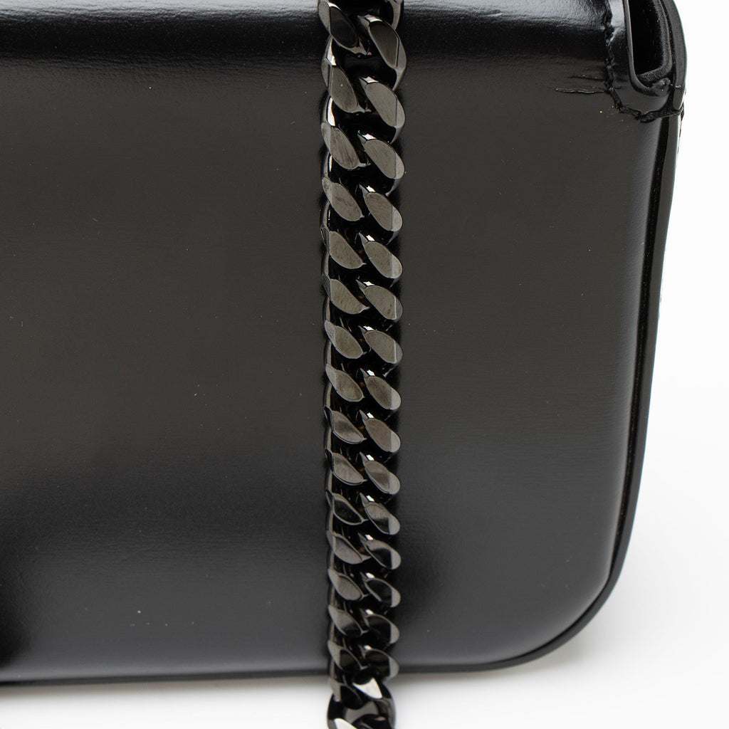 Celine Shiny Calfskin Triomphe Chain Shoulder Bag