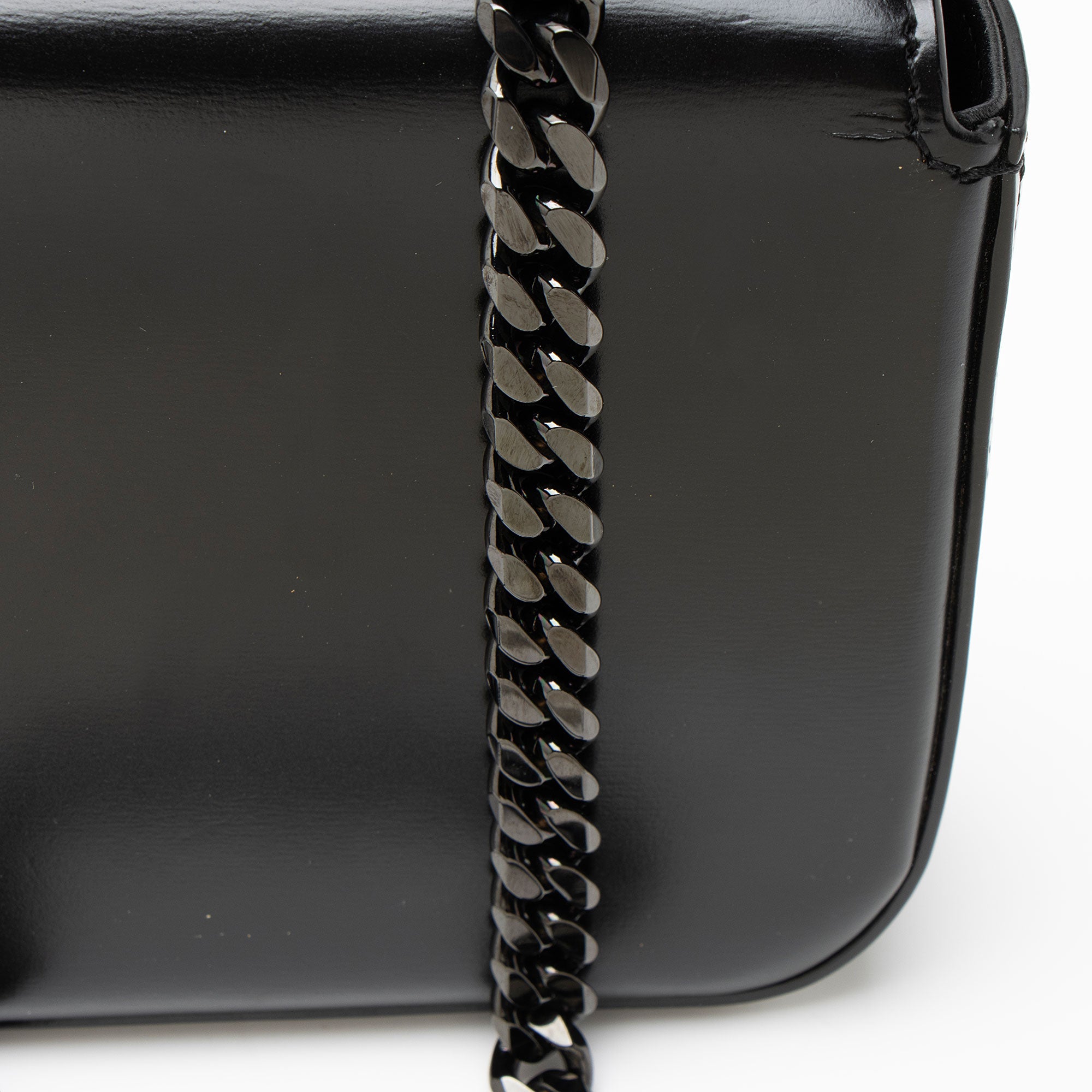 Celine Shiny Calfskin Triomphe Chain Shoulder Bag